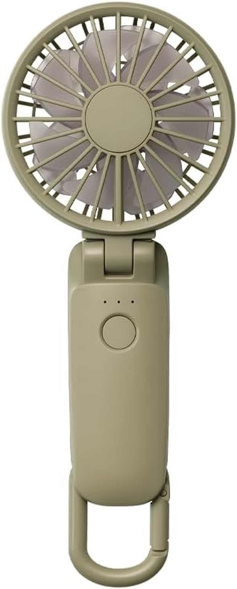 RHYTHM 9ZF040RH05 Handy Fan, 2025 Large Airflow, Silent, 3-Way (Handheld, Neck or Tabletop), 5 Levels of Air Flow, Type-C Compatible, Carabiner & Strap, Small, Portable Fan, Silky Wind Mobile 3.2,