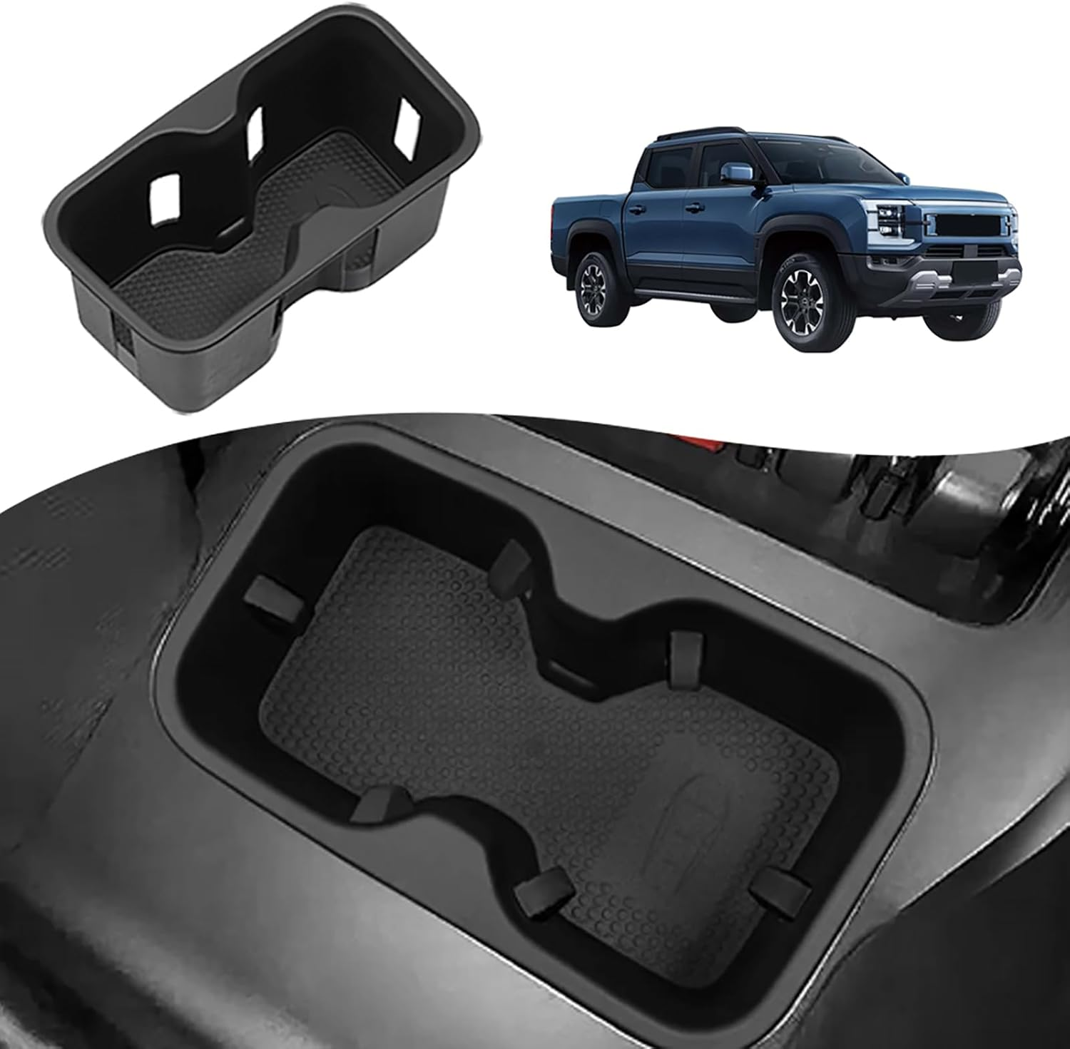 Removable Shockproof Silicone Coaster for BYD Shark 6 Pickup Truck, Special for Center Console Cup Holder, Easy to Clean (Black Car Accessories) image number 5