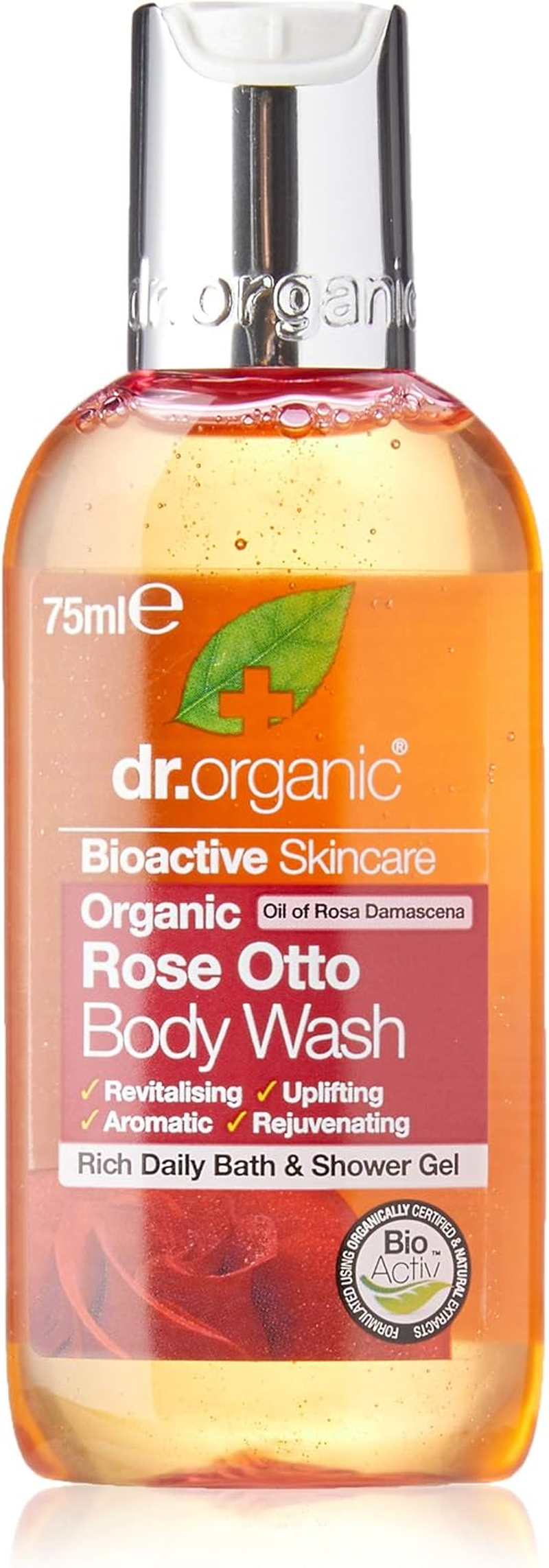 Dr Organic Rose Otto Body Wash, 75 Ml image number 1