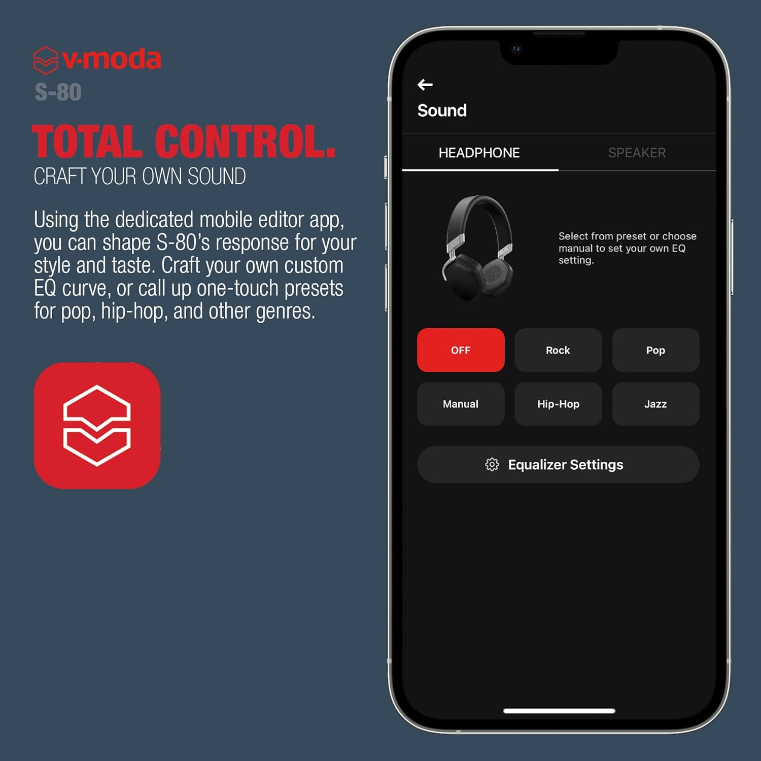 V-MODA S-80 All-Wireless Headphones and Personal Speaker System. Sharp and Stylish Design. Punchy Sound, Tuned for Electronic Music. Mobile Editor App. Rose Gold.