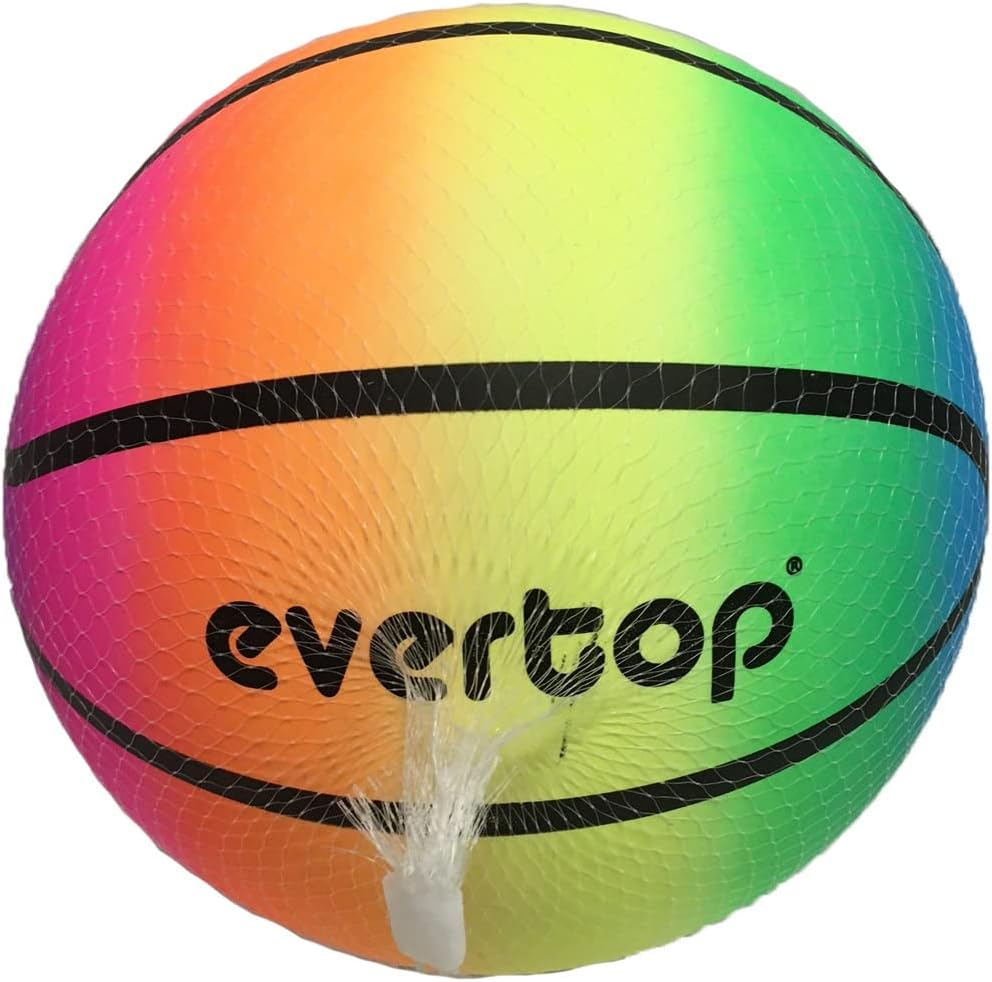 Children'S Colourful Ball 23 Cm Rainbow Ball Game Solid Colour Football Volleyball for Sea Garden Indoor Outdoor Beach Assorted Colours Random Sold Uninflated image number 1