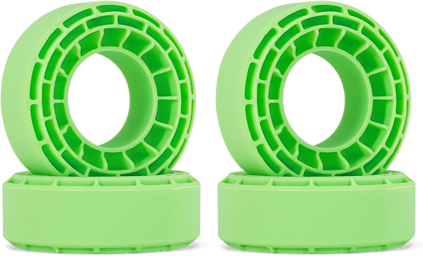 INJORA 4Pcs Silicone Rubber Inserts for 56-58Mm*24Mm 1.0" Tires(Small Green)