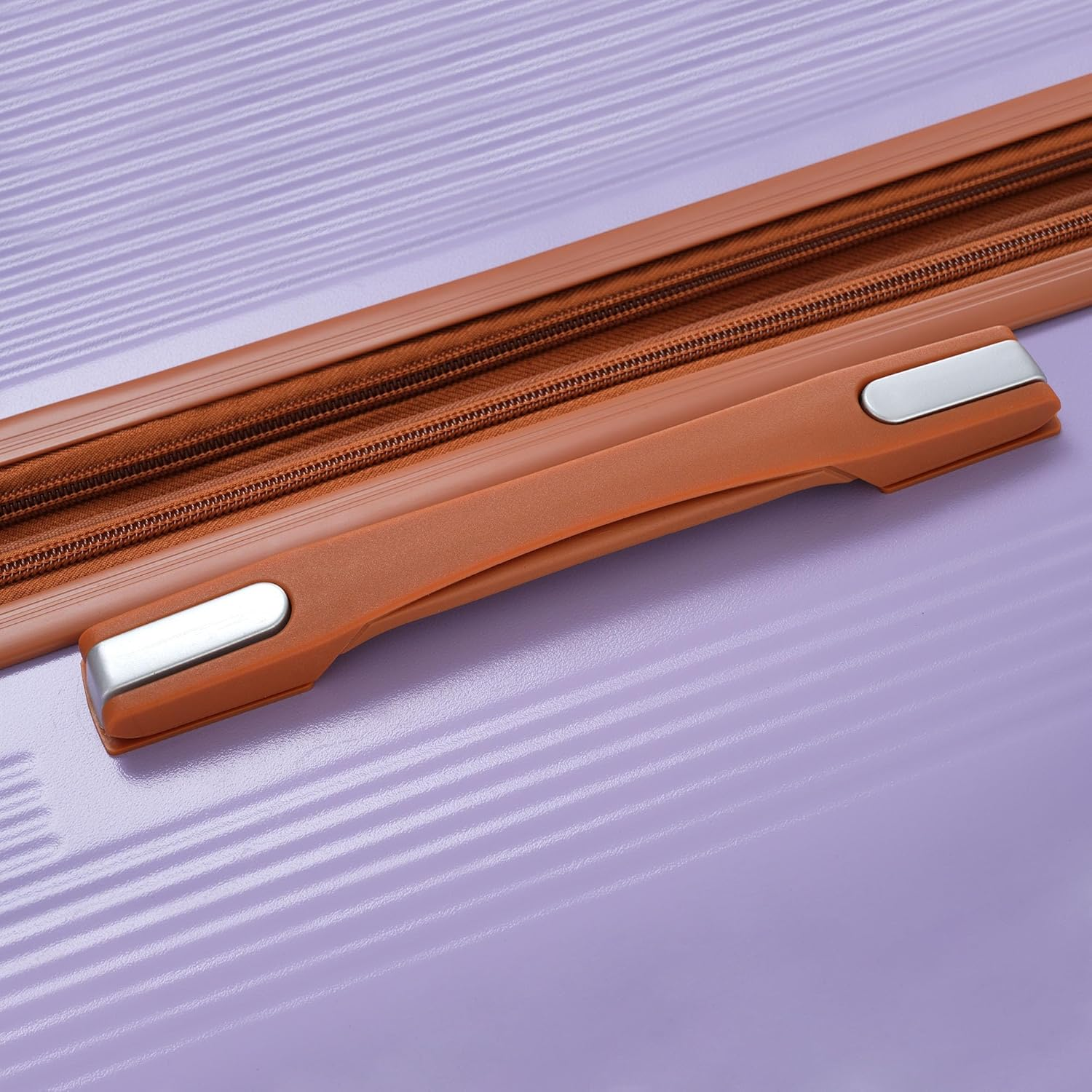 SPOFLYINN 3 Pieces Luggage Sets Travel Suitcase with 8 Spinner Wheels TSA Approved Lock Collision-Protection Angle Travel Rolling Luggage 3 Sizes (20'' 24'' 28''), Purple, One Size, 1