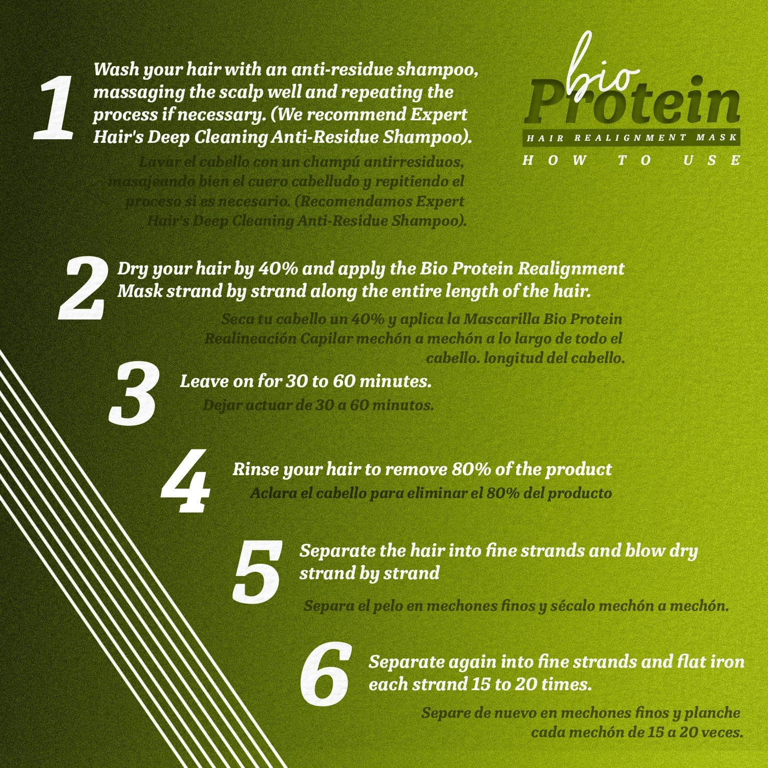 Bio Protein Organic -Formaldehyde-Free, Straightening- Keratina Para Alisar El Pelo, Keratina Organica Sin Formol Para Alisar El Pelo, anti Residue Shampoo Set for All Hair Types image number 2