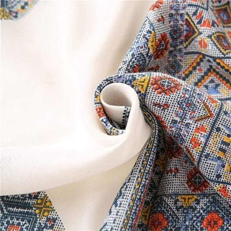 Boho Scarf for Women Lightweight Floral Printed - All Season Soft Fashion Shawl Wrap, Versatile for Dresses, Coats, Beach Cover-Up,Multipurpose and Gift Ideas image number 3