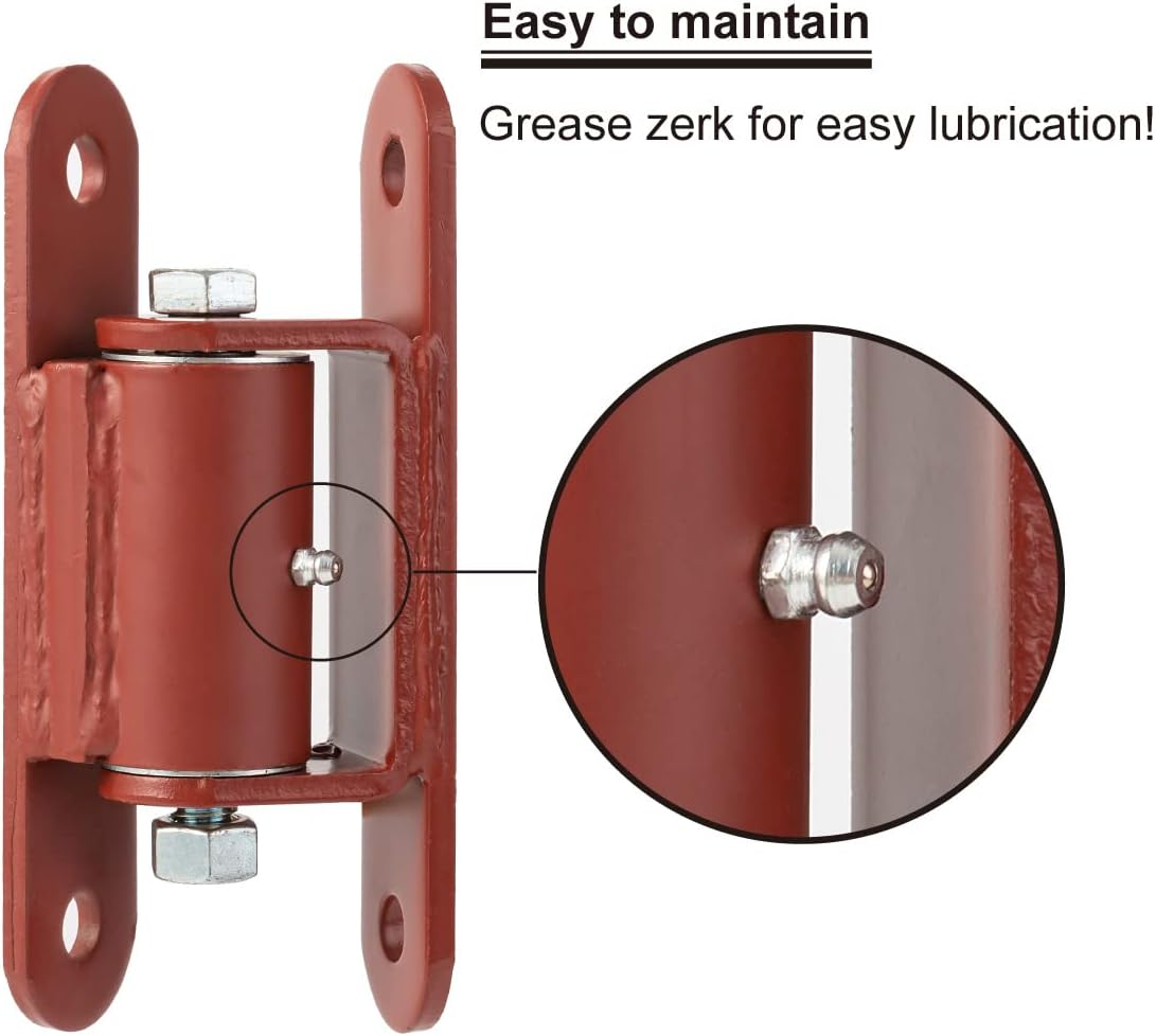 Gudwells Heavy Duty 7" Bolt onto the Gate Bolt onto the Post Gate Hinges with Needle Roller Bearing for Driveway Vehicular Pedestrian Gates, 2150P Lubricable Gate Hinge(Sold as a Pair)