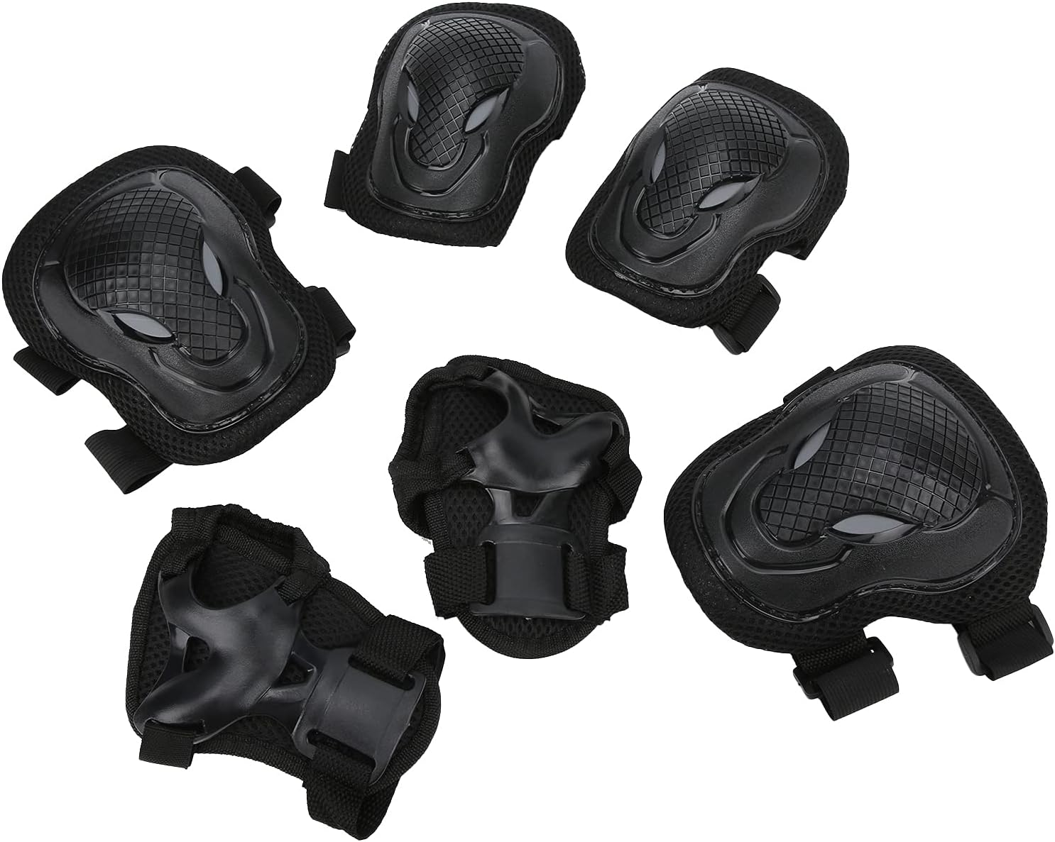 Roller Skate Protection Gear Set, Adult Knee Pads and Elbow Pads Set, Skate Wrist Guards Adult, Adjustable Comfortable Knee Elbow Pads Wrist Guards for Adult