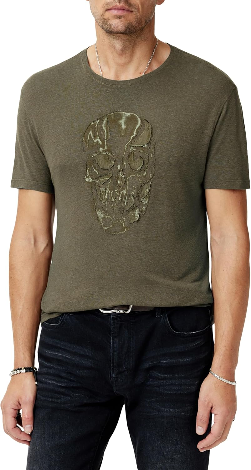 John Varvatos Men'S Chain Skull Tee