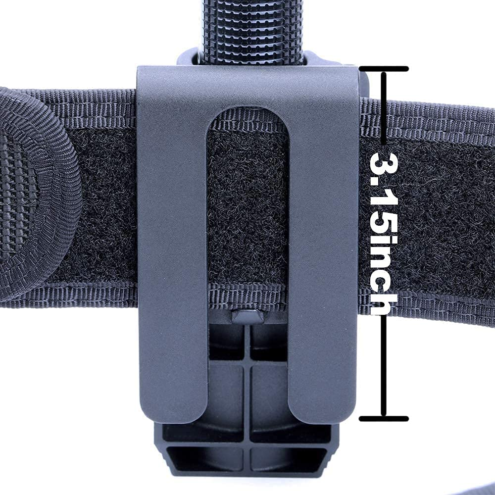 Nextorch V5 Tactical Torch Pouch Holder, 360 Degree Rotation Adjustable Flashlight Holster for Belt with Lever Side Lock System for 1"-1.25" Diameter Flashlight, Black image number 5