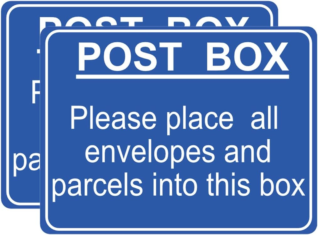 Haobase 2 Pcs Please Place All Envelopes and Parcels into This Box Sign Sticker - Self Adhesive Vinyl (20Cm X 15Cm) image number 2