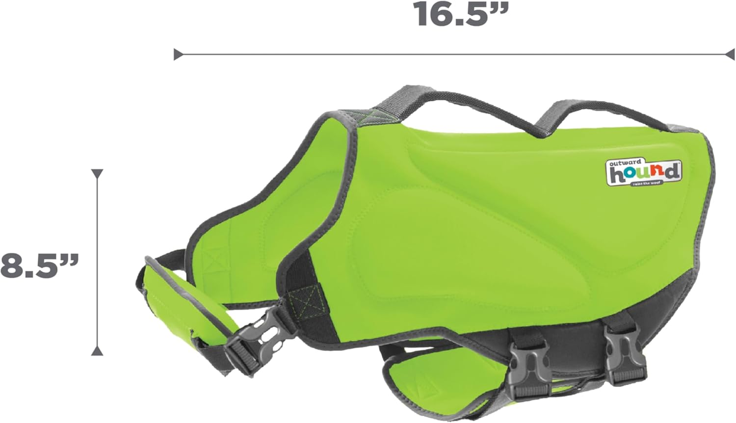 Outward Hound Dawson Swim Green Dog Life Jacket, XL image number 2