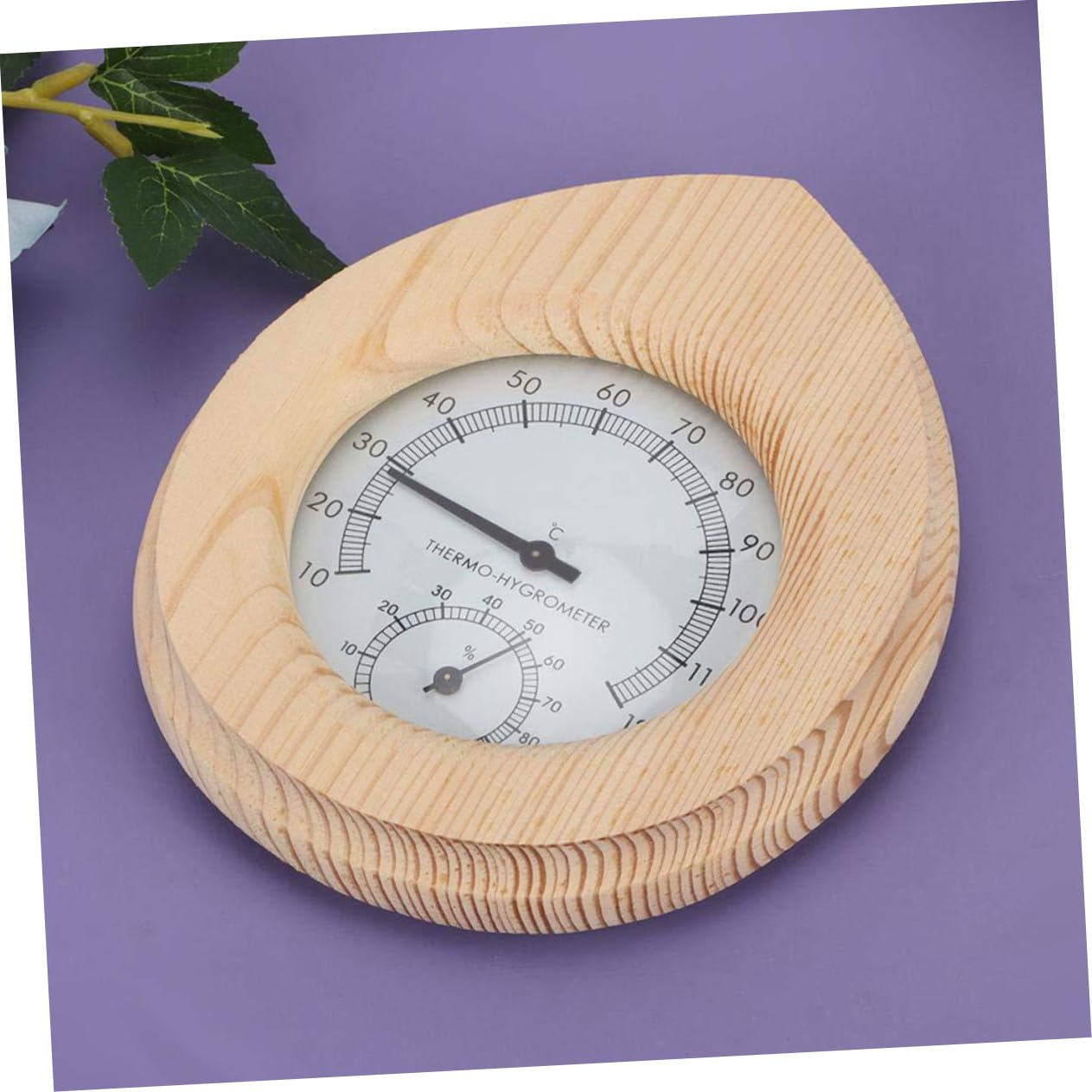 Mipcase Sauna Thermometer with Hygrometer High Temperature Resistant Indoor Temperature and Humidity Measuring Tool Wall-Mountable Copper Abs Design for Home and Nursery Use image number 4