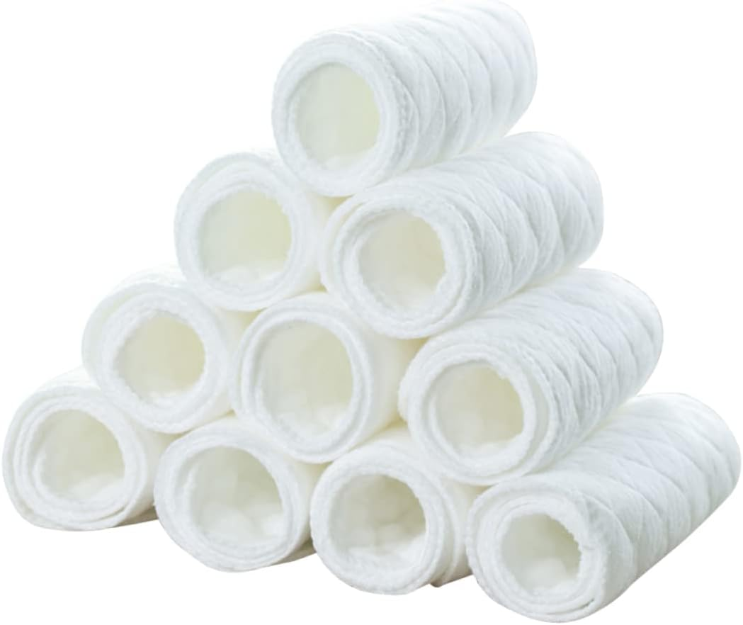 Toyvian 10Pcs Ply Cloth Diapers Reusable Washable Cotton Newborn Diapers Breathable image number 5