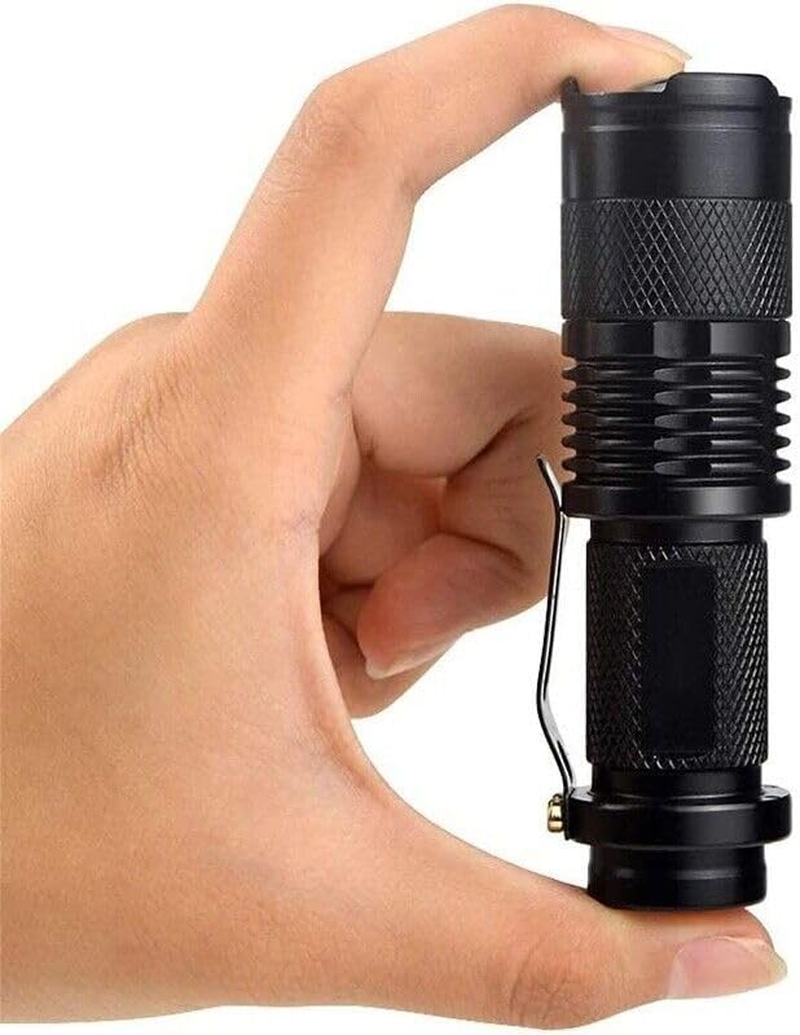 AIMALL 5X Mini Q5 LED Flashlight Torch with Adjustable Focus Zoom, 1200LM Bright Light, Waterproof & Skid-Proof, Aluminium Alloy for Outdoor Activities, Black image number 3
