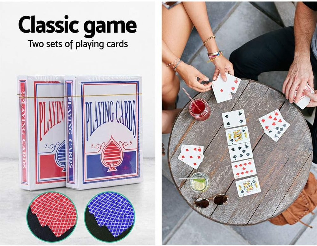 500Pcs Poker Chips Set, Casino Betting Chip Case Party Carry Bag Dice Sets Playing Cards Number Accessories for Games Night, with 5 Dices 3 Buttons Aluminum Cases image number 5