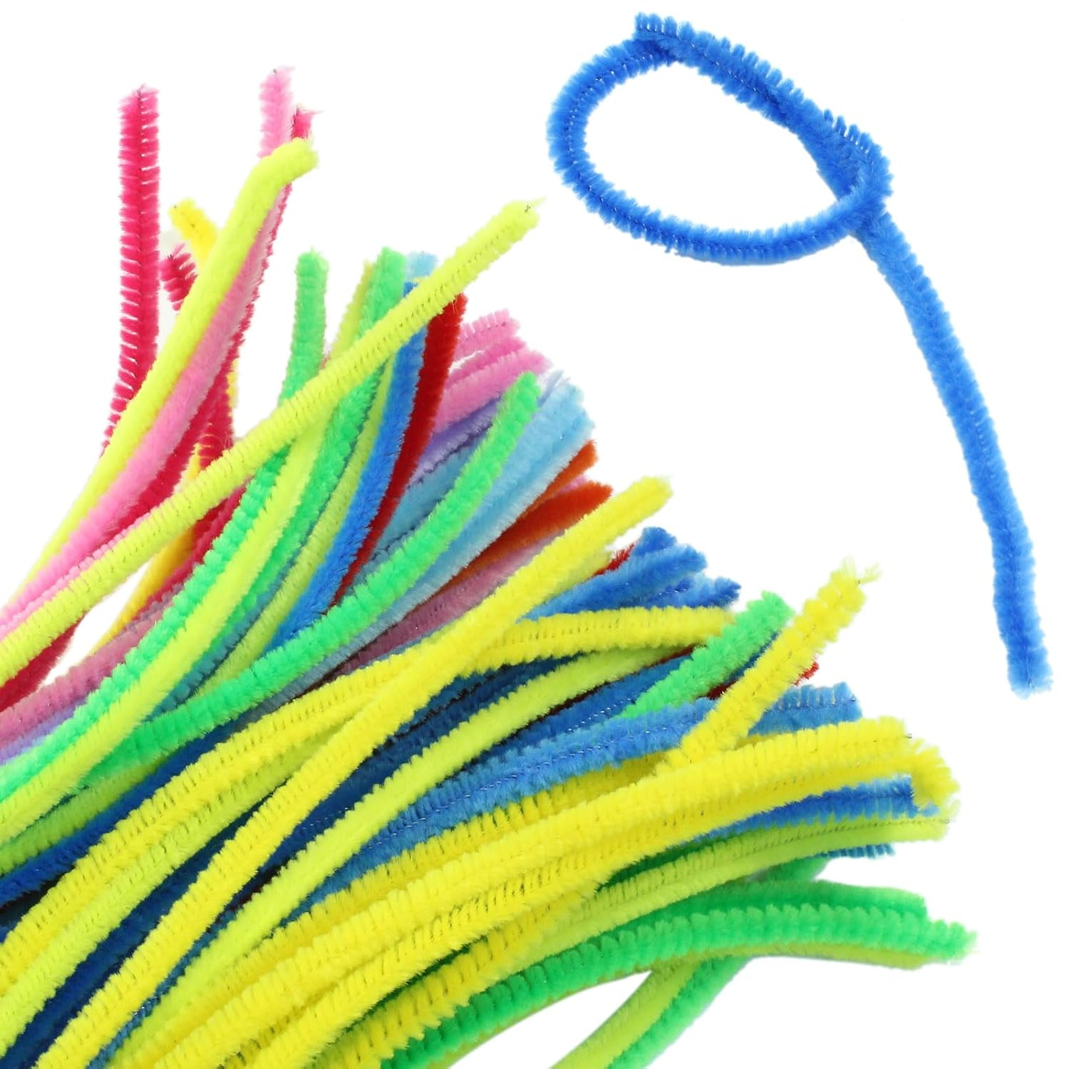 HARSKIYER 200 Pcs Pipe Cleaners Craft, Multicolor Chenille Stems Pipe Cleaners, DIY Pipe Cleaner Bulk 6Mm Fuzzy Pipe Cleaners for Crafting Arts Decorations Festivals (20 Color) image number 4