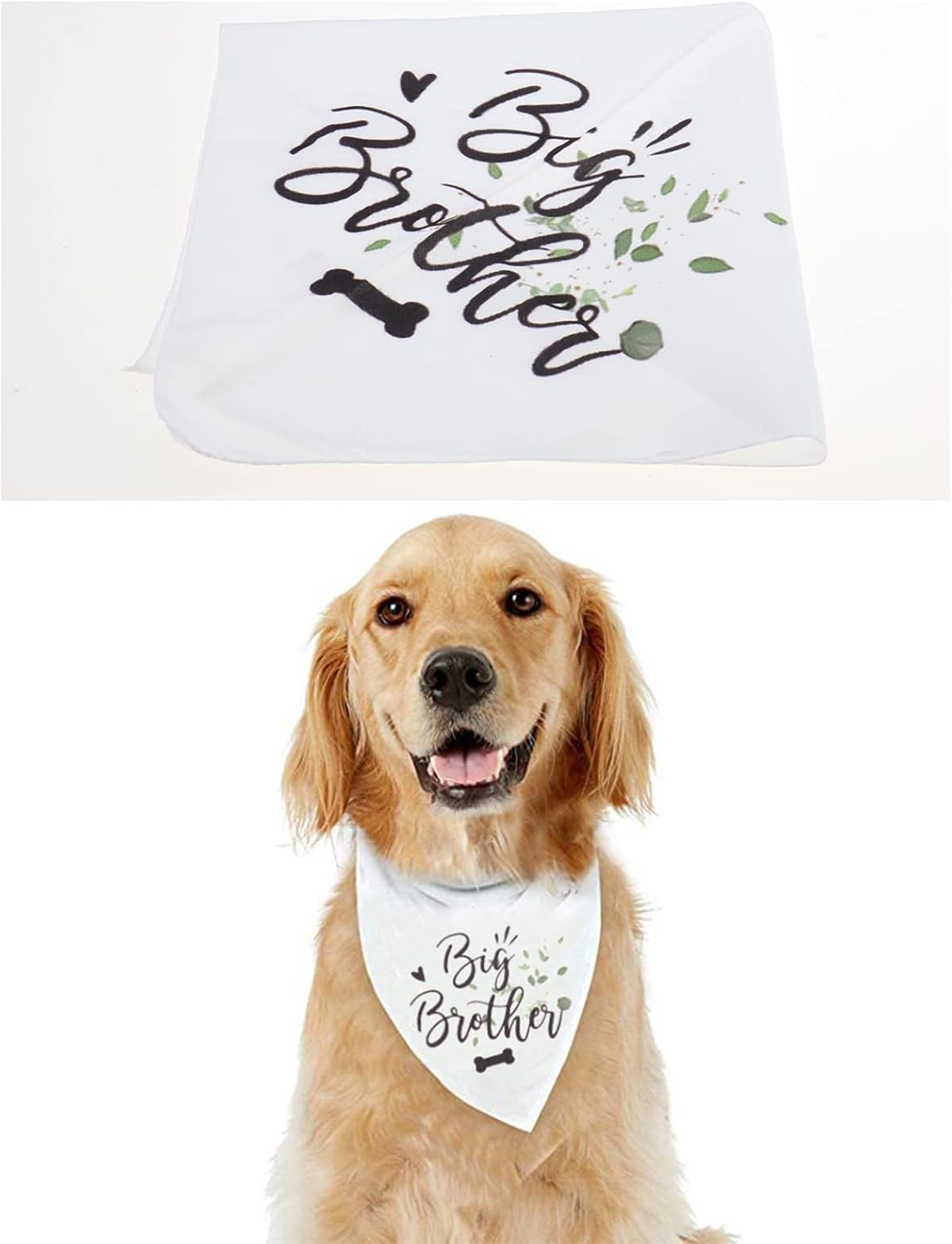 Dog Bandana Big Brother Pet Triangle Scarf Dog Bibs Kerchief for Medium Large Dogs Everyday Wear Photo Shot Parties Wedding Photo Prop Pet Accessories image number 5