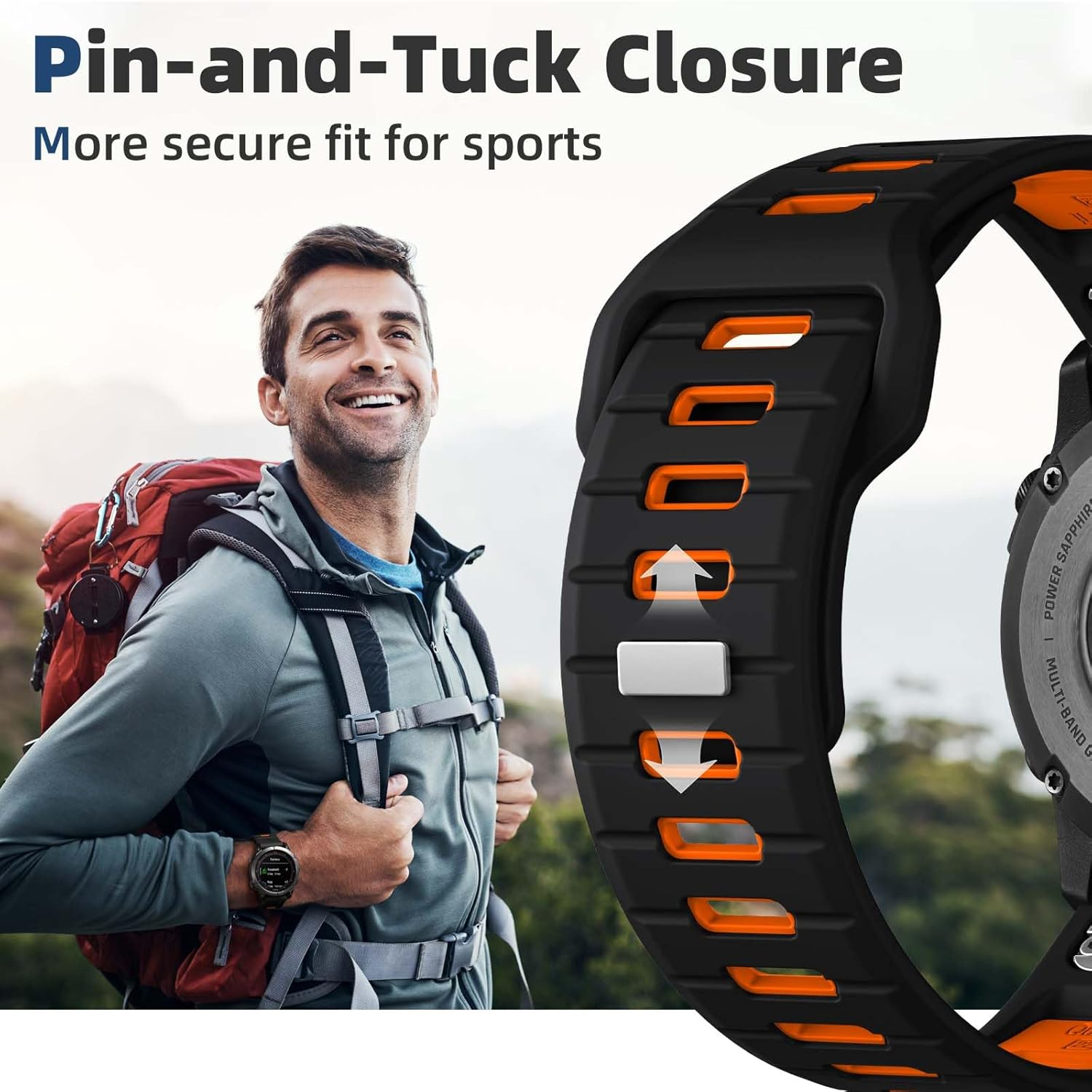 Negatta Quickfit 26Mm Band Replacement Compatible with Garmin Fenix 8 51Mm 7X 6X 5X Watch, Soft Silicone Sport Strap Also for Fenix 3 Hr/Instinct 2X Solar 3 50Mm /Enduro/Quatix/Tactix/Epix Pro 2 image number 4