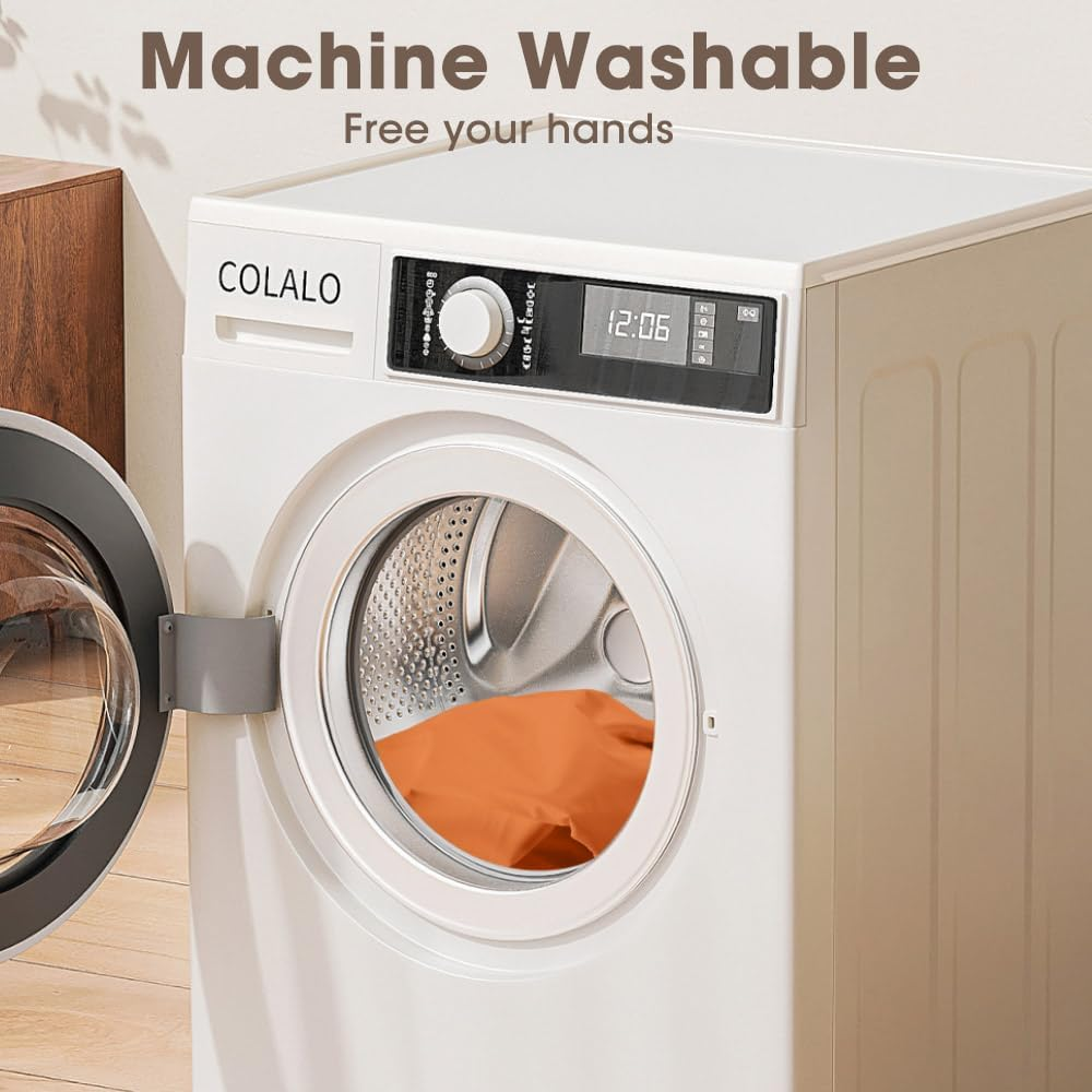 Playpals Baby Play Mat, Extra-Thick Vegan Leather Activity Mat with Washable Removable Cover, Non-Slip Cushioned Crawling Mat for Infants, Babies & Toddlers, Easy-Clean Floor Mat, 121X121Cm Brown-Orange