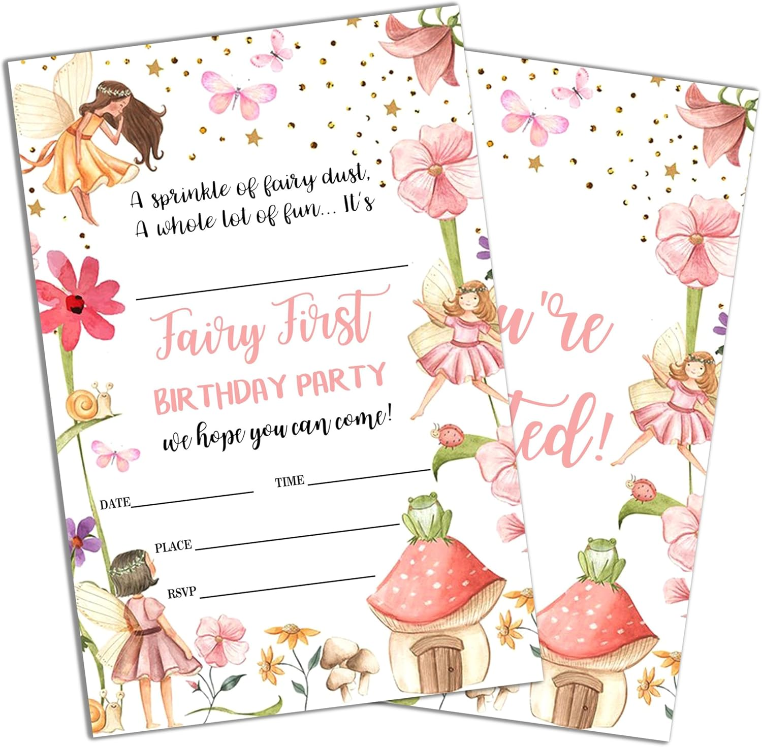 Calling All Party Animals Safari Style Fill-In Birthday Invites(4"X6"), Jungle Animals Birthday Invitations with Envelopes(20-Pack), Birthday Party Supplies for Boys & Girls, Teen, Kids-A01