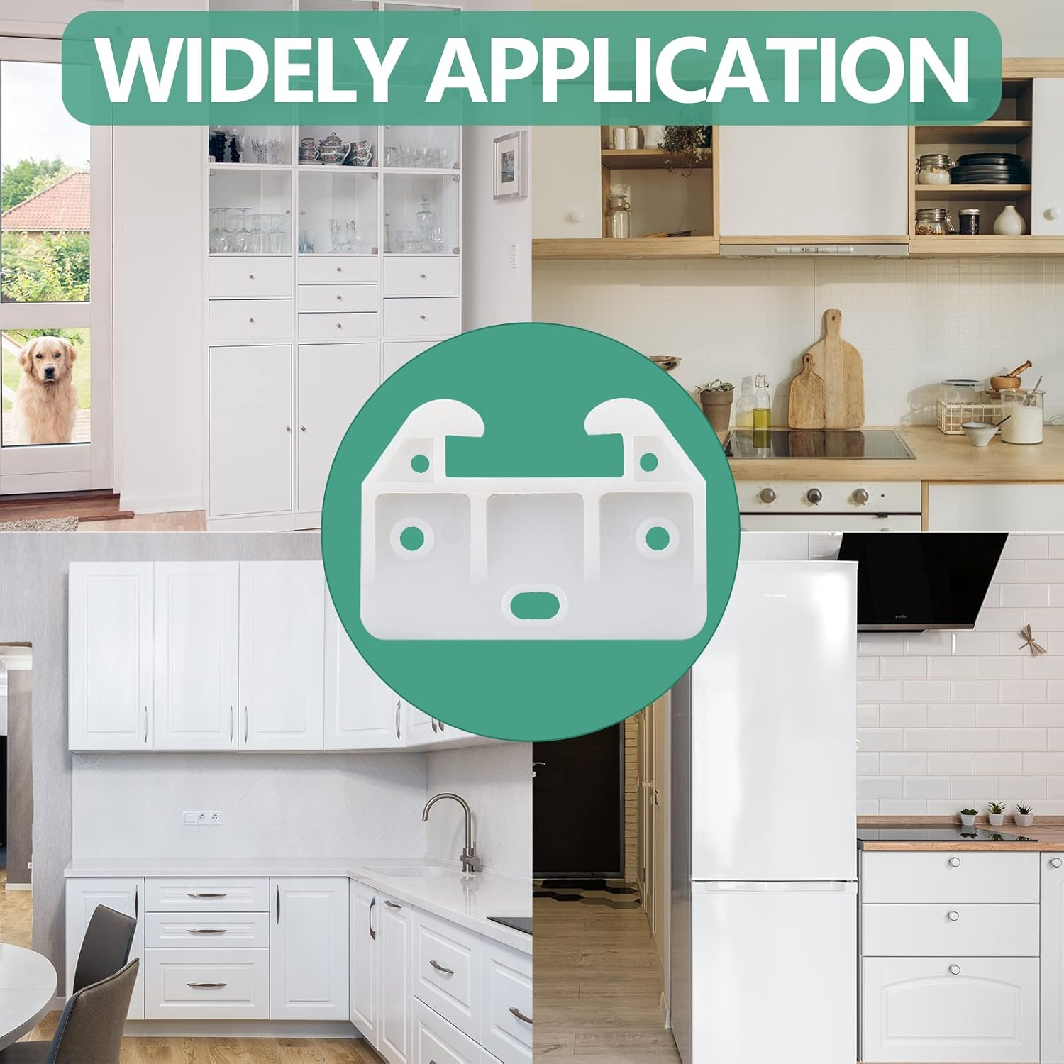 Litoexpe 11 Pieces White Plastic Drawer Guides Rear Drawer Replacement Guides Brackets with Screws, Drawer Track Parts for Furniture, Dressers, Wardrobe (59X41X16.5Mm) image number 1