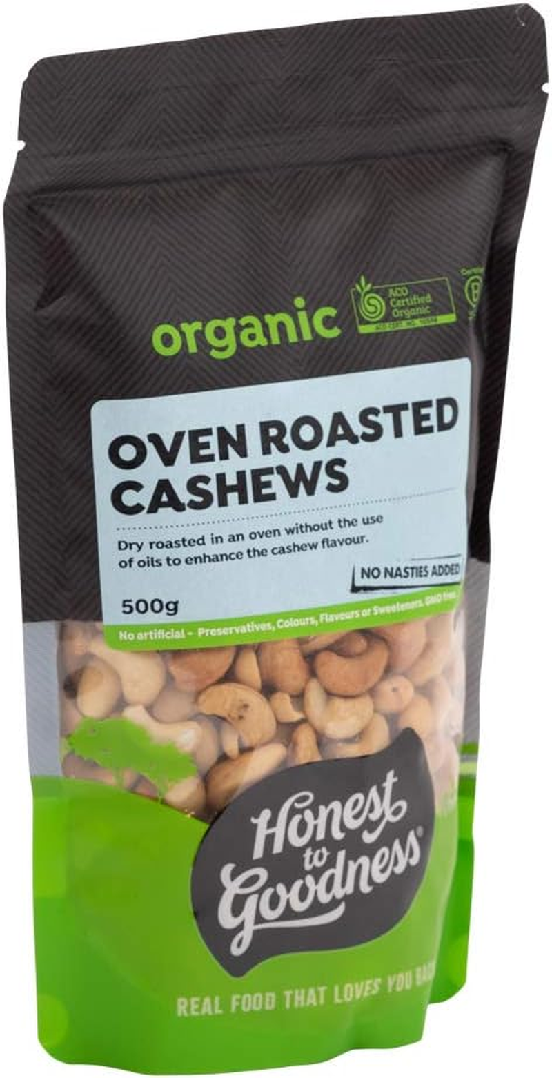 Honest to Goodness Organic Oven Roasted Cashews, 500 Grams - a Premium Snack Roasted to Perfection, Bursting with Flavour and an Irresistible Crunch! image number 3
