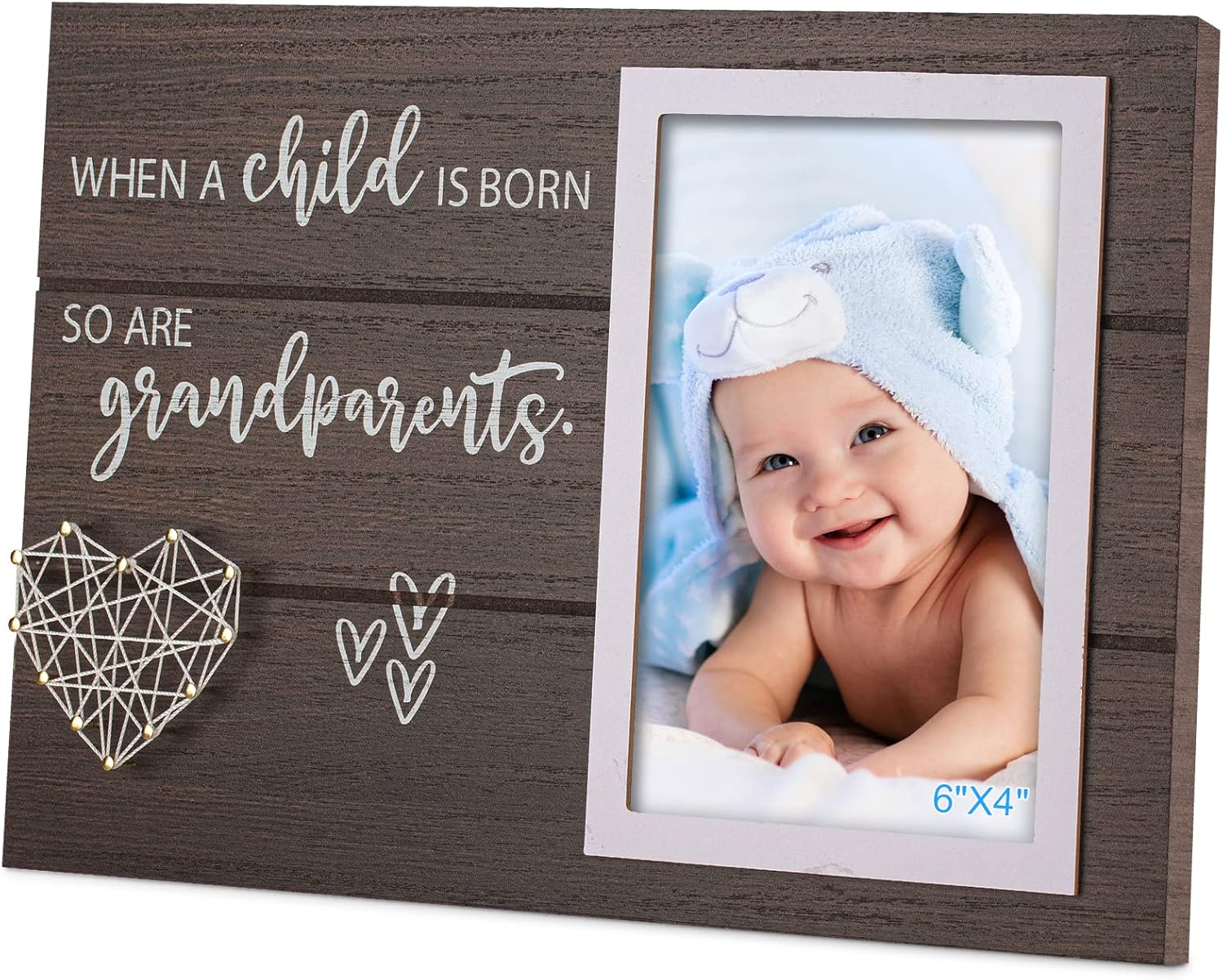 Yakucho Baptism Picture Frame for Boys and Girl - Blessing Card in Frame, Baby Boy Baptism Gift, 4X6 Inch Double Frame for Christening, Nursery Decor Keepsake (Baptism Gifts for Boys)