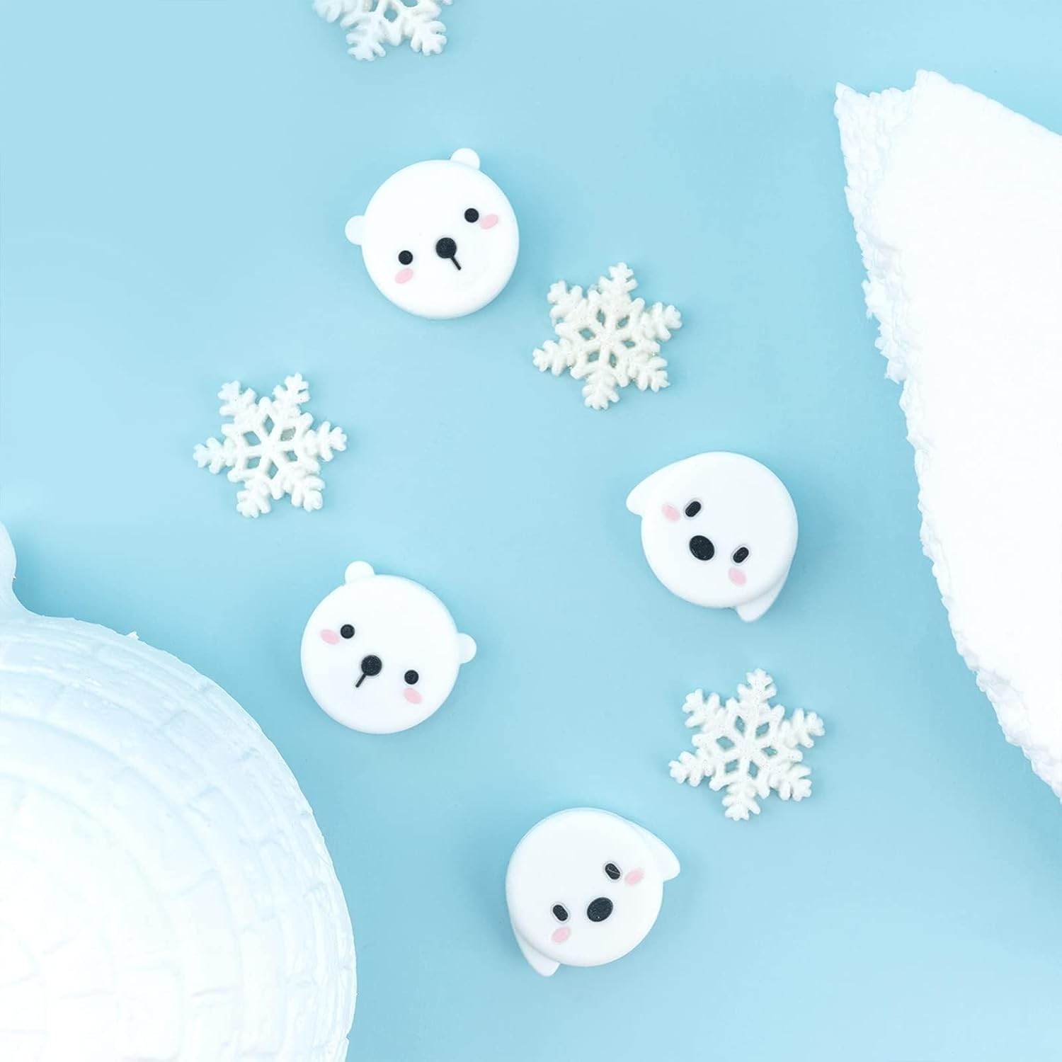 Geekshare Cute Animal Theme PS4 Controller Thumb Grips, Thumbsticks Cover Set Compatible with Switch Pro Controller and PS4 PS5 Controller, 4 Pcs - Dog and Bear image number 3