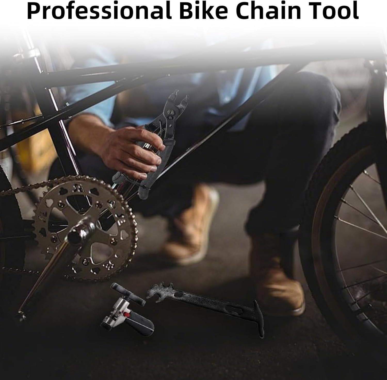 Suytvenxau Bike Chain Repair Tool Kit Set - Cycling Bicycle Chain Breaker Splitter Cutter & Wear Indicator Checker & Master Link Pliers Remover & Reusable Missing Connector for 6/7/8/9/10 Speed Chain image number 2