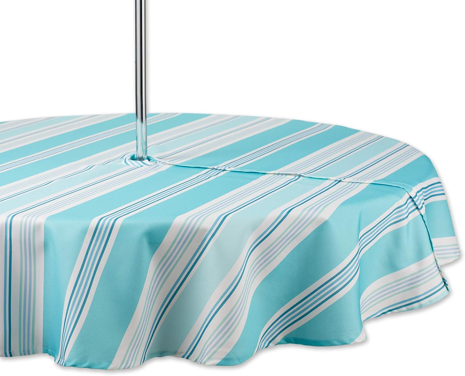 DII Indoor/Outdoor Tabletop Collection Multi-Use, Machine Washable, Striped, Table Runner, 14X72, Beach House