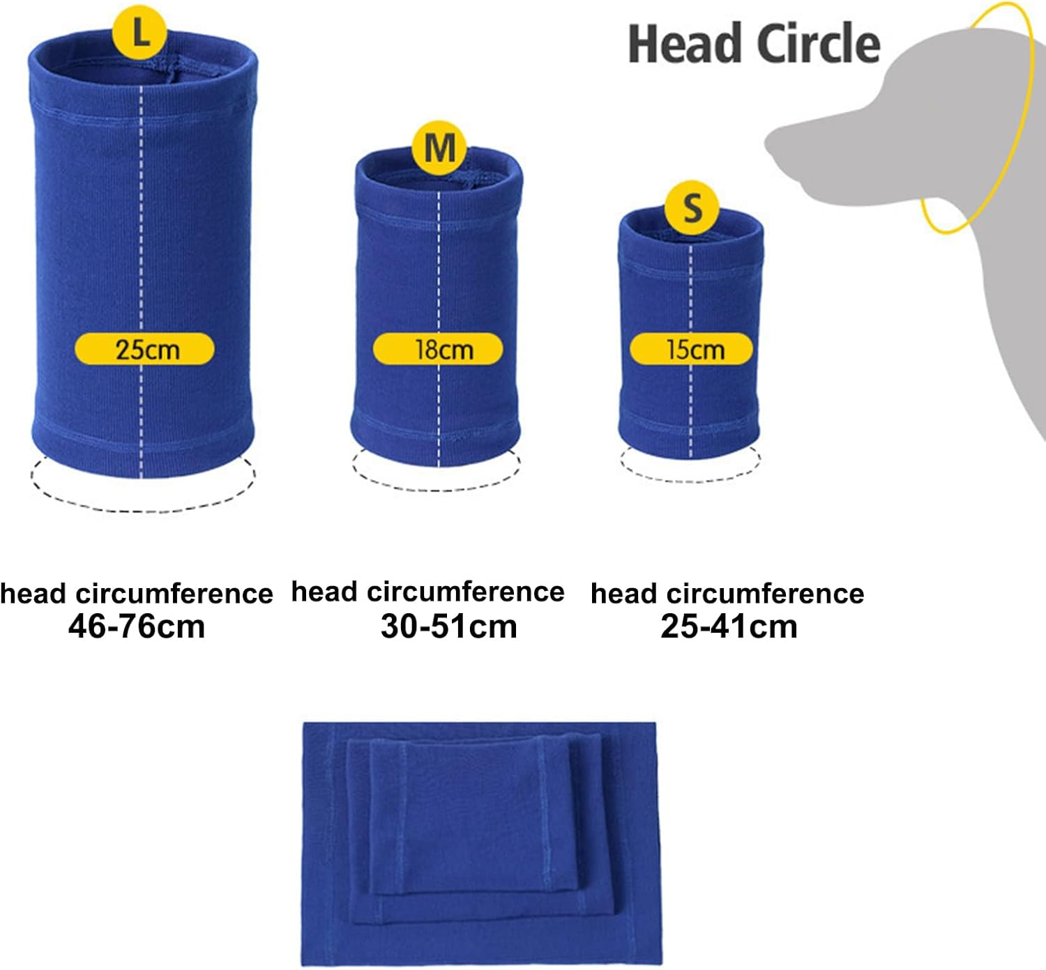 CENZICOM Dog Calming Hood with Ear Covers, Anxiety Relief Head Protection, Grooming and Bath Neck Warmer (Gray, S) image number 3