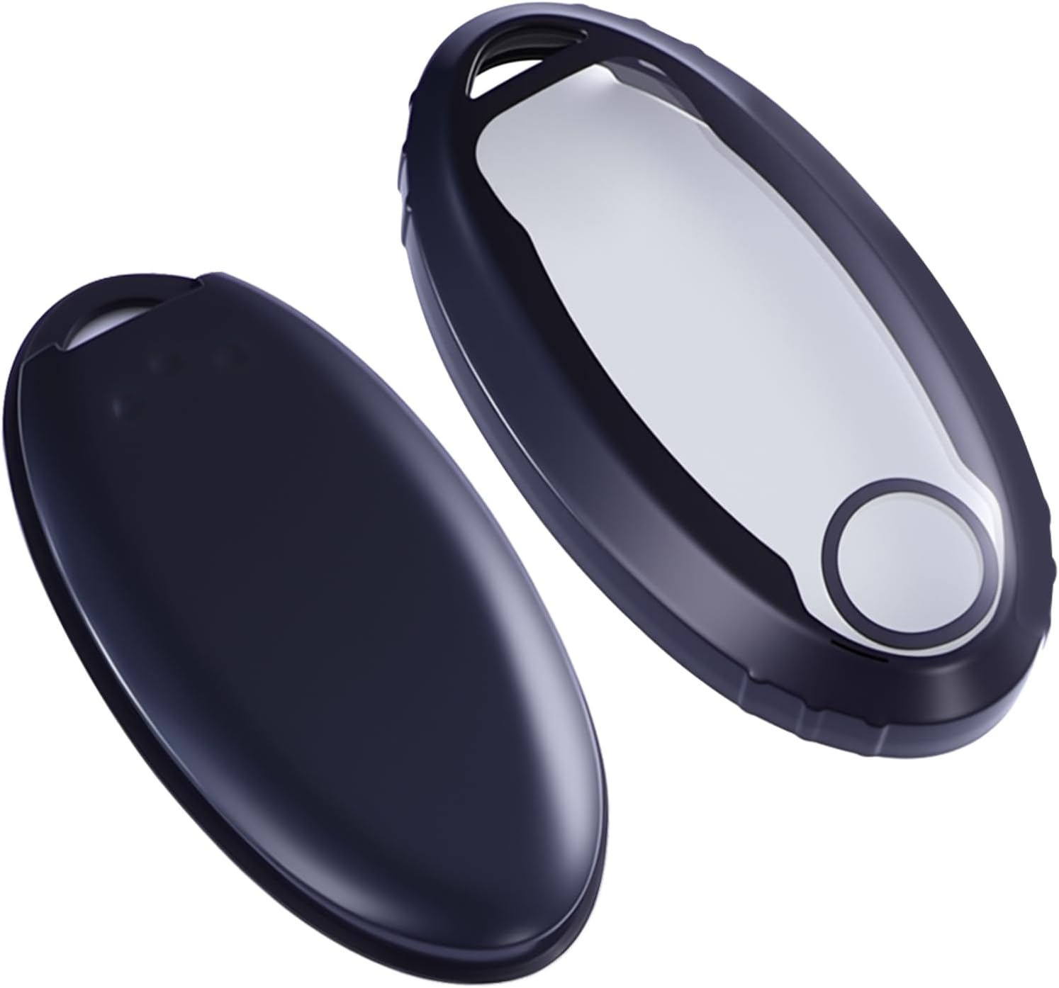 Lcyam TPU Smooth Case Key Fob Cover with Keychain Holder for 3/4/5 Button Nissan Altima Maxima Sentra X Trail Patrol Murano Pathfinder Serena Kicks Armada Juke Versa Accessories, Black