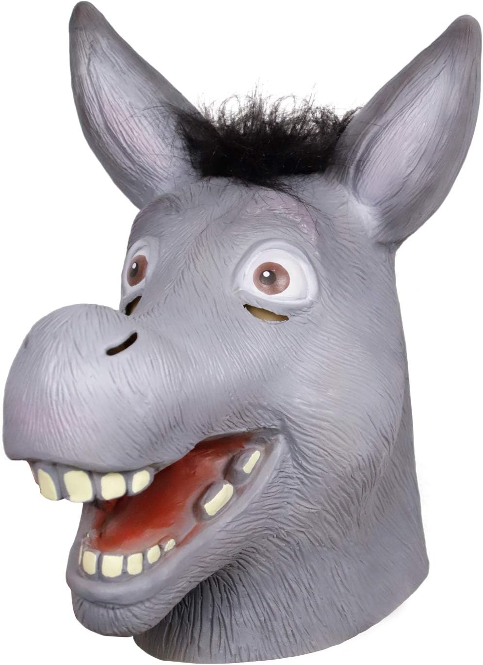 Molezu Shrek Donkey Mask,Halloween Novelty Deluxe Costume Party Cosplay Latex Animal Head Adult image number 4