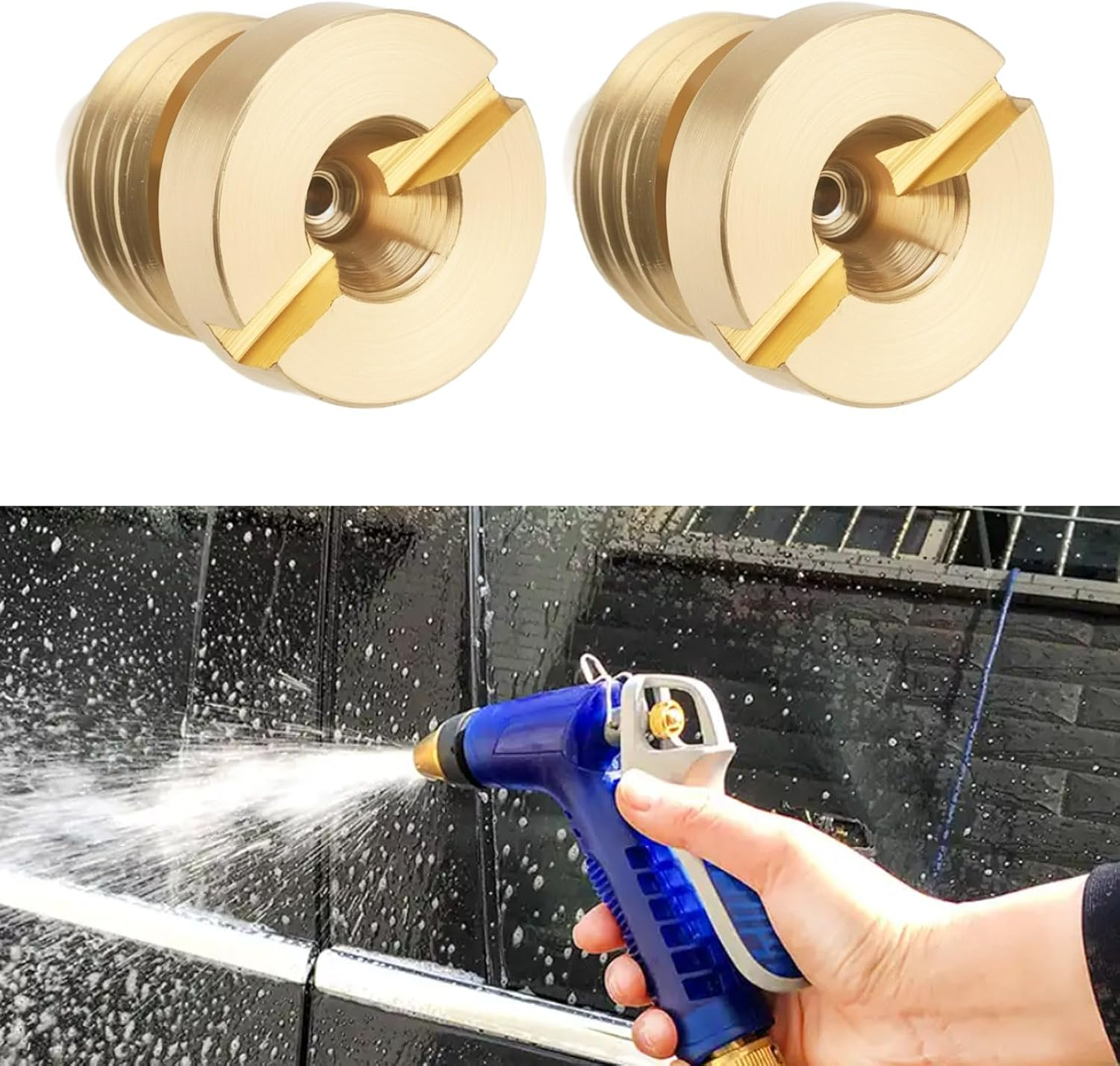 Be in Your Mind 2Sets 1.0Mm Brass Foam Cannon Orifice Nozzle Tips with Foam Maker Suitable for Snow Foam Lance Replacement Parts 3000 PSI image number 6