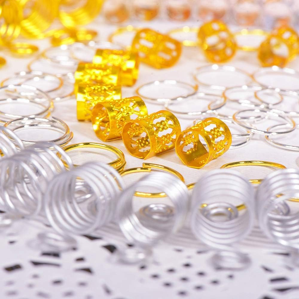 Homo Trends 90 Pcs Hair Jewelry Rings Clips Aluminum Dreadlocks Adjustable Metal Hair Bread Cuff for Braids Hair Accessories image number 4