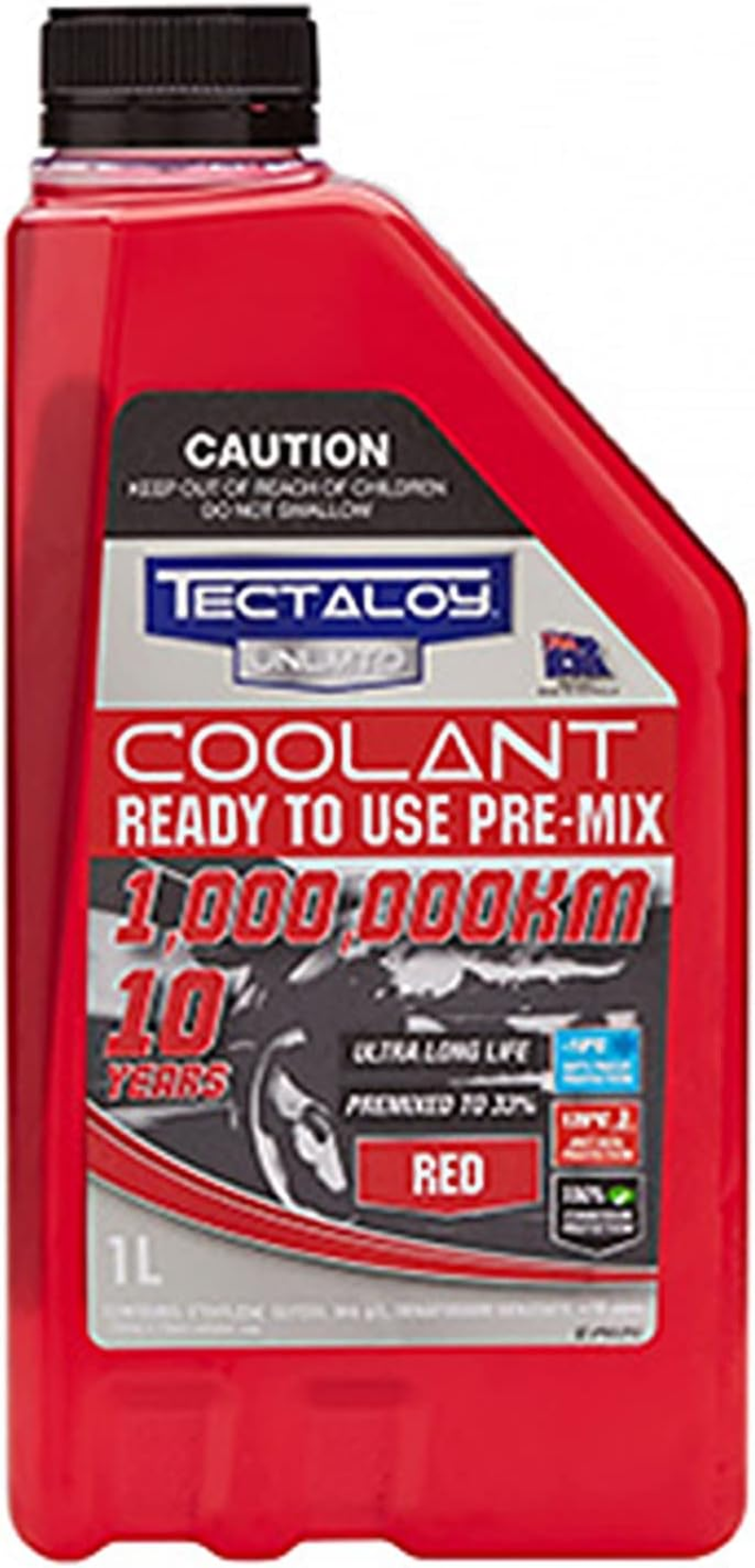 Tectaloy Unlimited Ready to Use Premix Coolant 1 Litre, Red