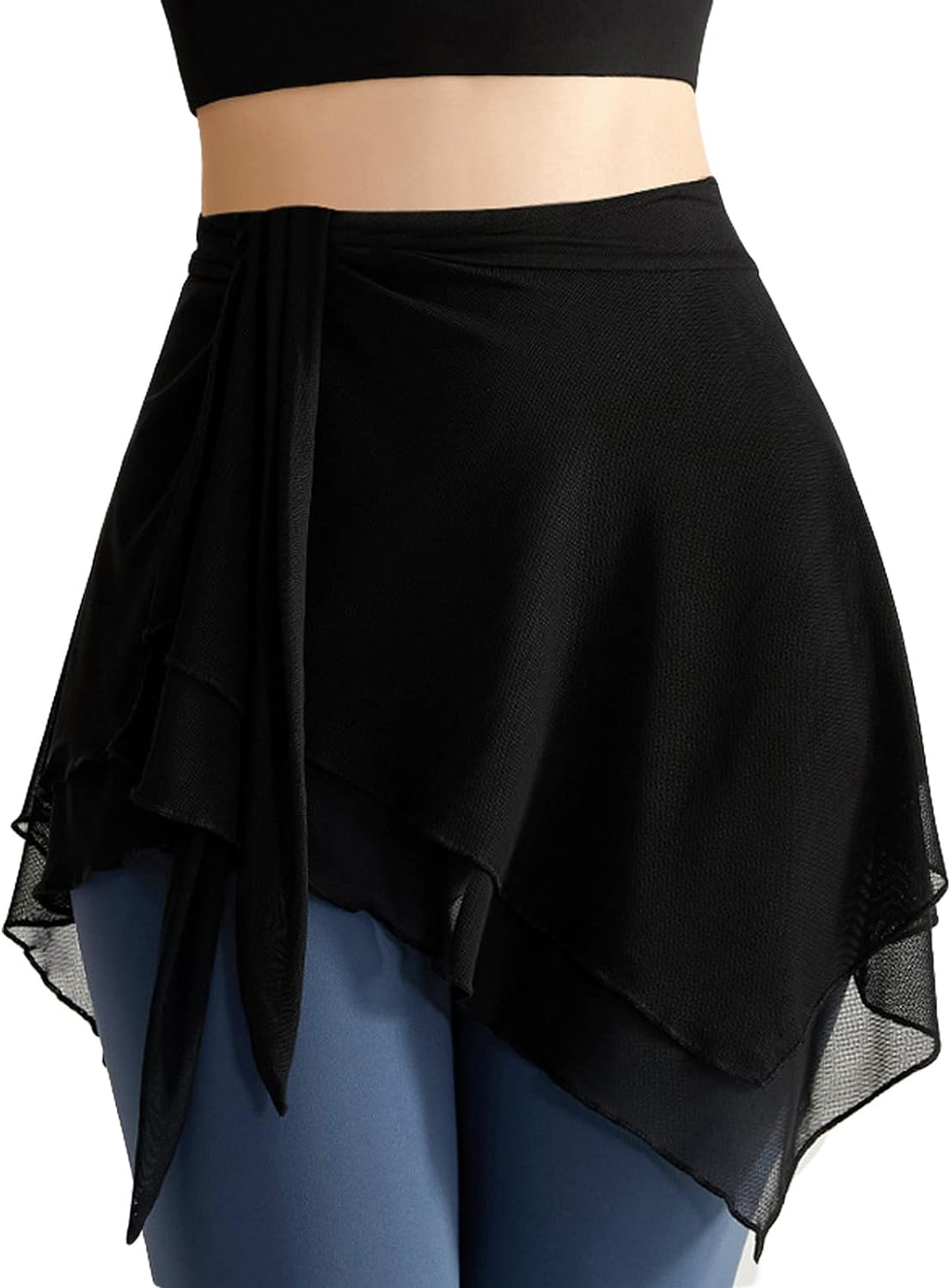 Lopsity Women Yoga Ballet Tennis Jogging Skirts Tie up Skirts Yoga Sport Wrap Short Skirt Cover up Chiffon Skirt Workout Running Wrap Athletic Skirt