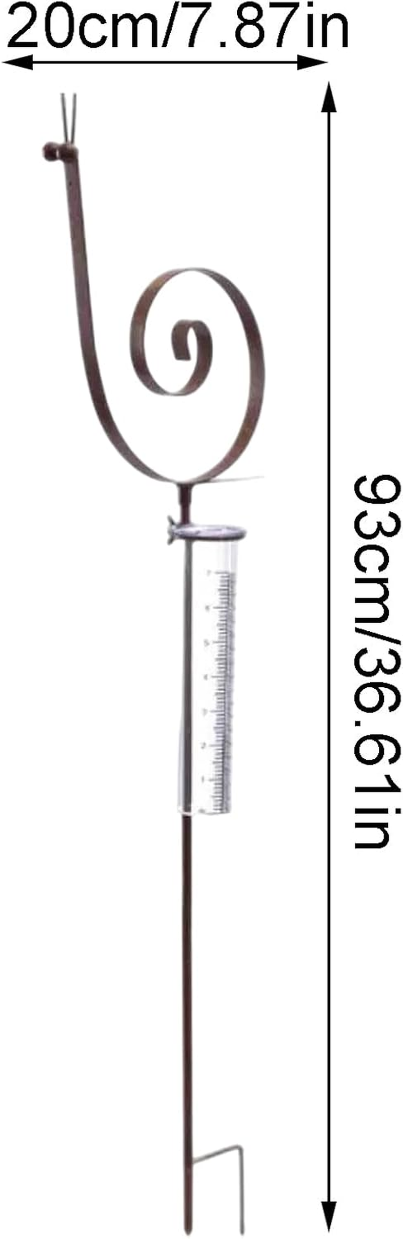 Decorative Raingauge &ndash; Snail Shape Garden Stake, Rustproof Rainmeter | Outdoor Yard Raingauge, Fun Decorative Stake for Balcony Patio Lawn Flower Bed Garden Plant Water Measurement