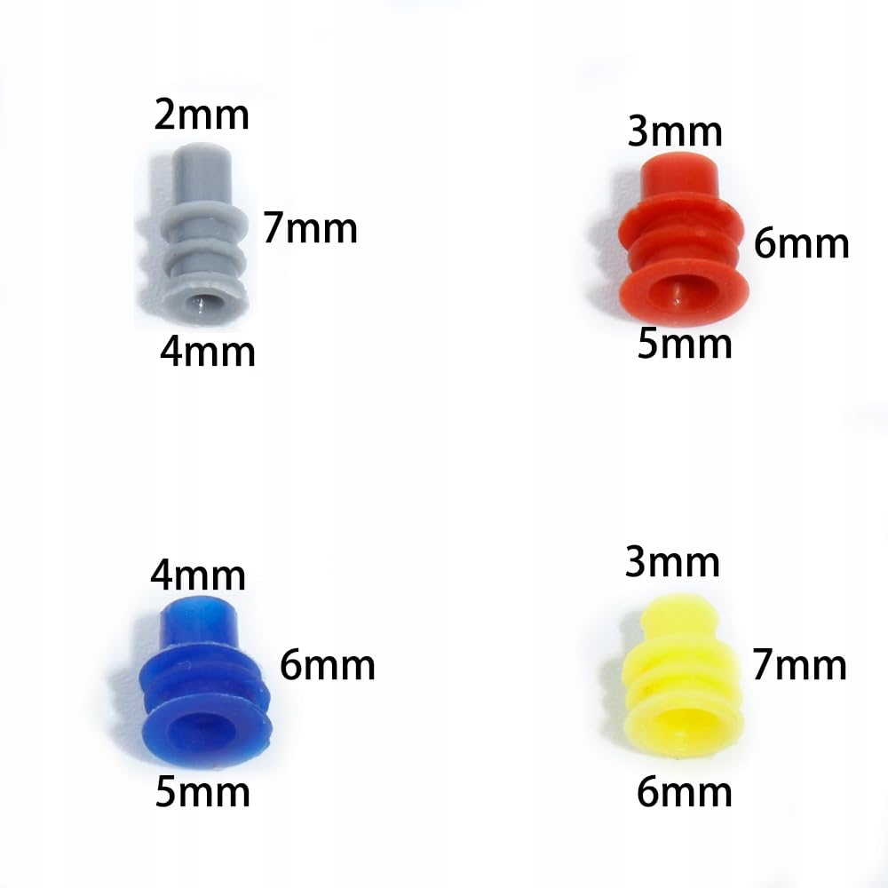 Aikoolwer Connector Pins Crimped Terminal Automotive Car Kit Electrical 1/1.5/1.8/2.2/2.8/3.5Mm Motorcycle ATV Wire Removal Non-Insulated Plug Male Female Crimp Set image number 1