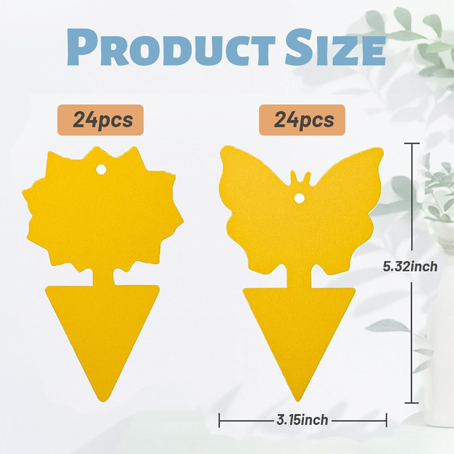 Fruit Fly Traps Fungus Gnat Traps, Dual-Sided Fungus Gnat Sticky Traps 42 Pack Non-Toxic and Odorless Gnat Killer for Indoor Outdoor House Kitchen Plants Whitefly Mosquitos Latex Resistance Band image number 4