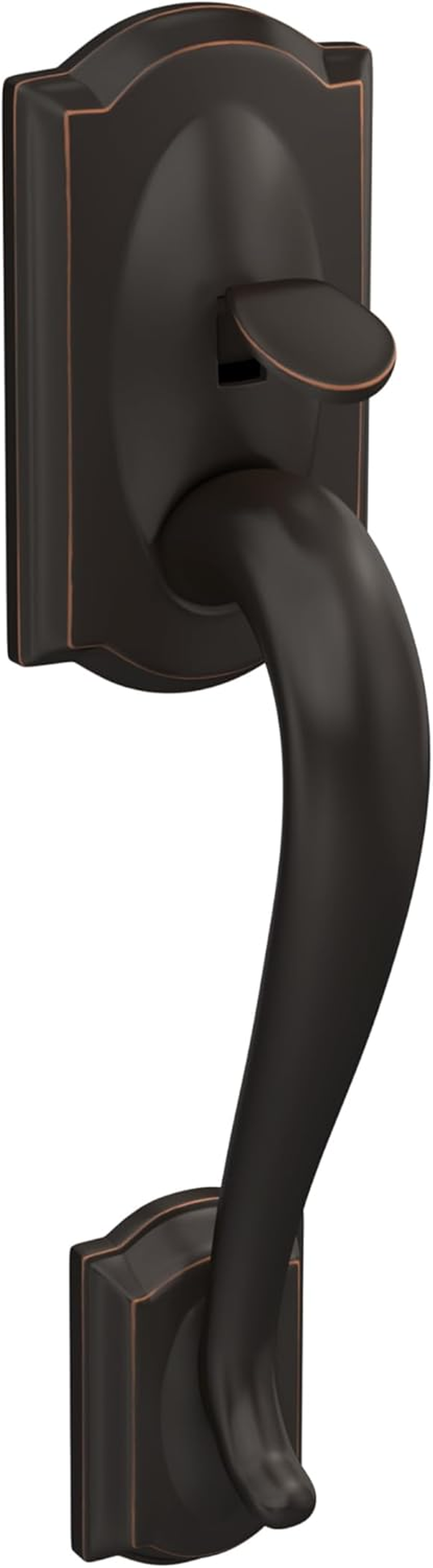 Camelot Front Entry Handle Accent Left-Handed Interior Lever (Aged Bronze) FE285 CAM 716 Acc LH - Bright Brass image number 3