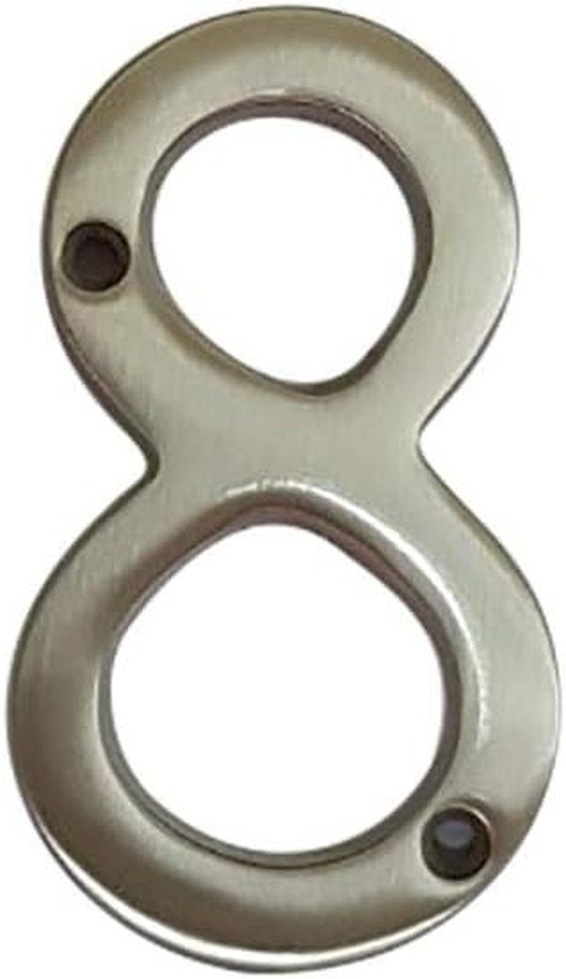 QCAA Traditional Heavy Forged Brass House Number, 6", 1, Polished Brass, Made in Taiwan