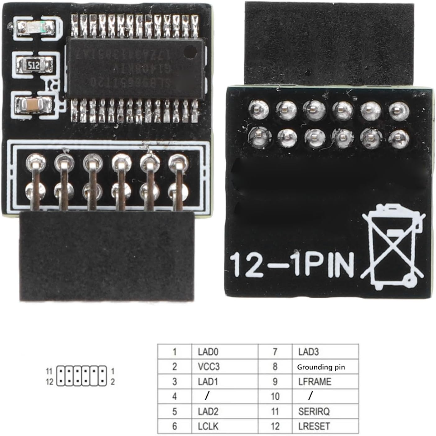TPM2.0 Module, TPM2.0 Encryption Security Module for Gigabyte Motherboard, 12Pin Module Compatible with 10 11 image number 4