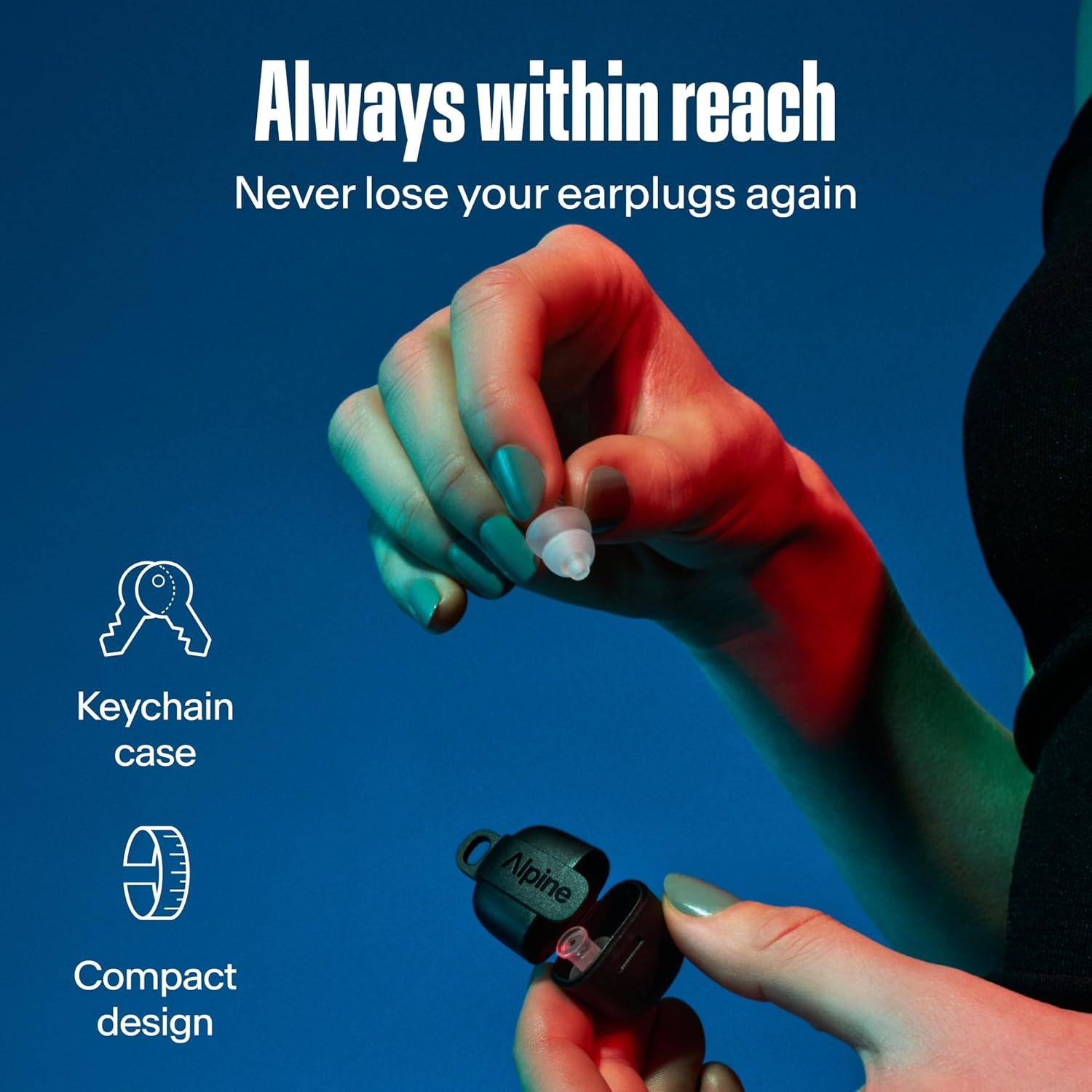 Alpine Partyplug Concert Ear Plugs 19Db - Essential Hearing Protection for Festival, Reusable Plugs for Music & Disco, High Quality Audio, 3 Sizes (S/M/L), Transparent image number 6