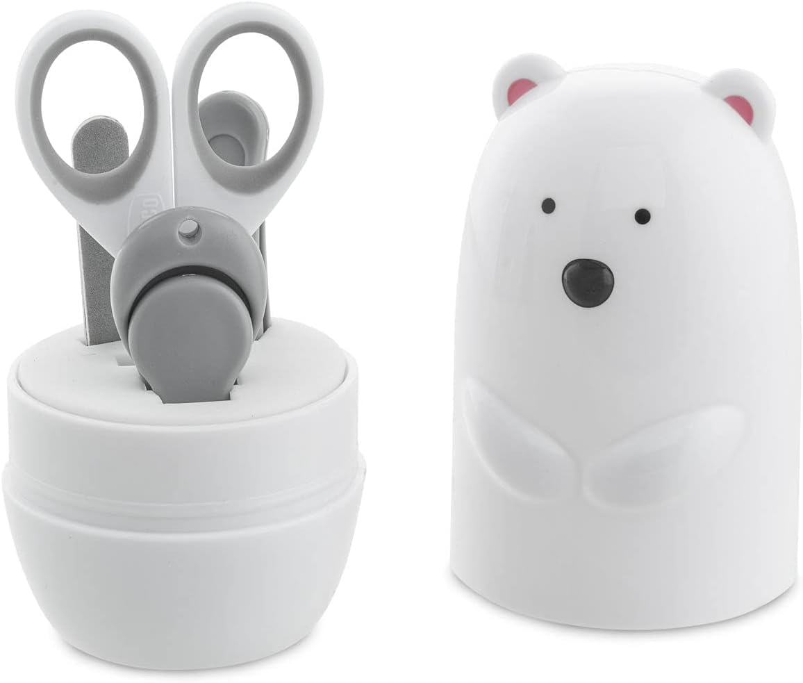 Chicco 4 Piece Polar Bear Manicure Set, White image number 1