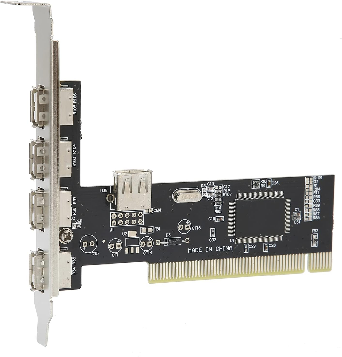 PCI Expansion Card, 4 Port USB2.0 Hub Adapter, 480Mb/S 4 X PCI to USB 2.0 Adapter Converter, Suitable for Keyboards Mice Printers Cameras image number 5