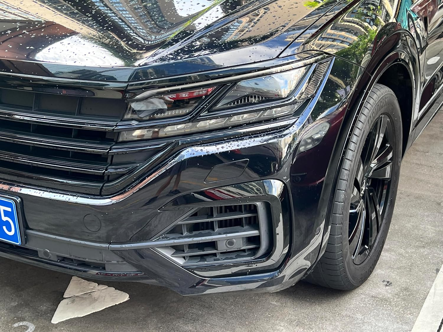 12 by 48 Inches Self Adhesive Auto Car Tint Headlight Taillight Fog Light Vinyl Smoke Film Sheet Sticker Cover (Light Black) - Chameleon Perforated image number 6