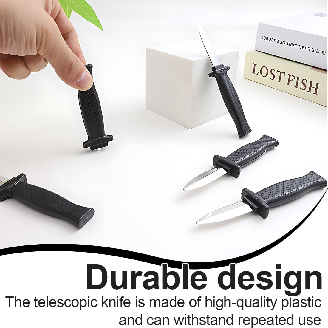 OUDQFCJ Pack of 2 Disappearance Dagger Knife, Plastic Blade Toy, Dagger, Fake Knife, Magic Tricks Prop for Children, Adults, Trick Toy, Magic Shows, Party Gifts image number 2