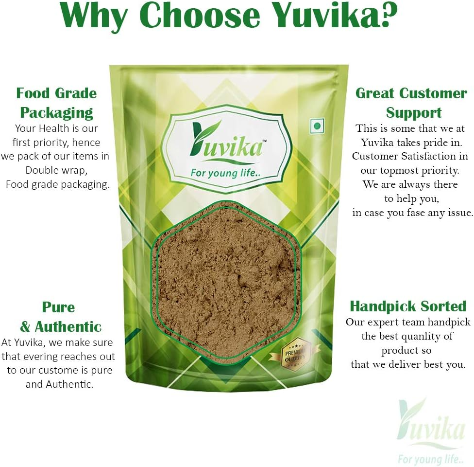 YUVIKA Reetha Powder - Ritha Powder - Sapindus Mukorossi - Soapnuts Powder (100 Grams) image number 3