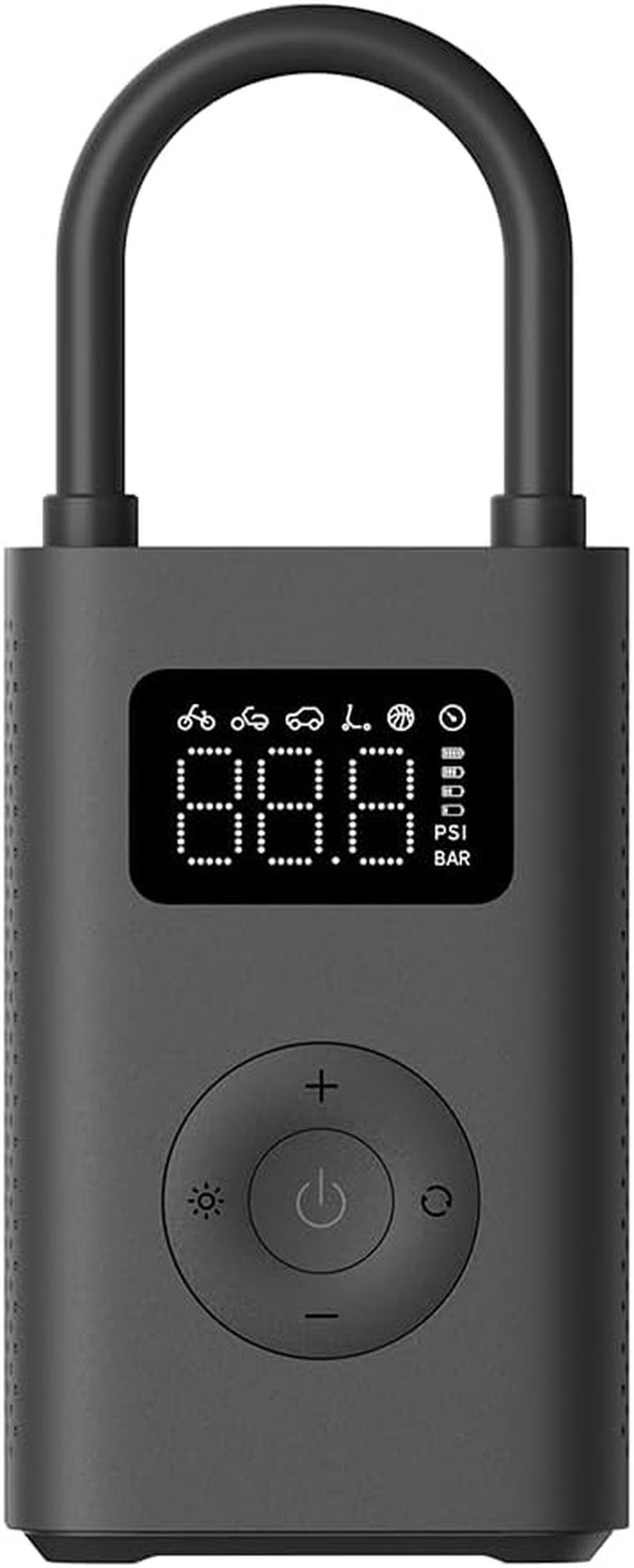 Xiaomi Portable Electric Air Compressor 2 - Portable Air Compressor (0.2-10.3 Bar / 3-150 Psi, 6 Modes, Battery 2000 Mah, 14.4 Wh, USB-C Charge, LED Indicator) Black (ES Version)